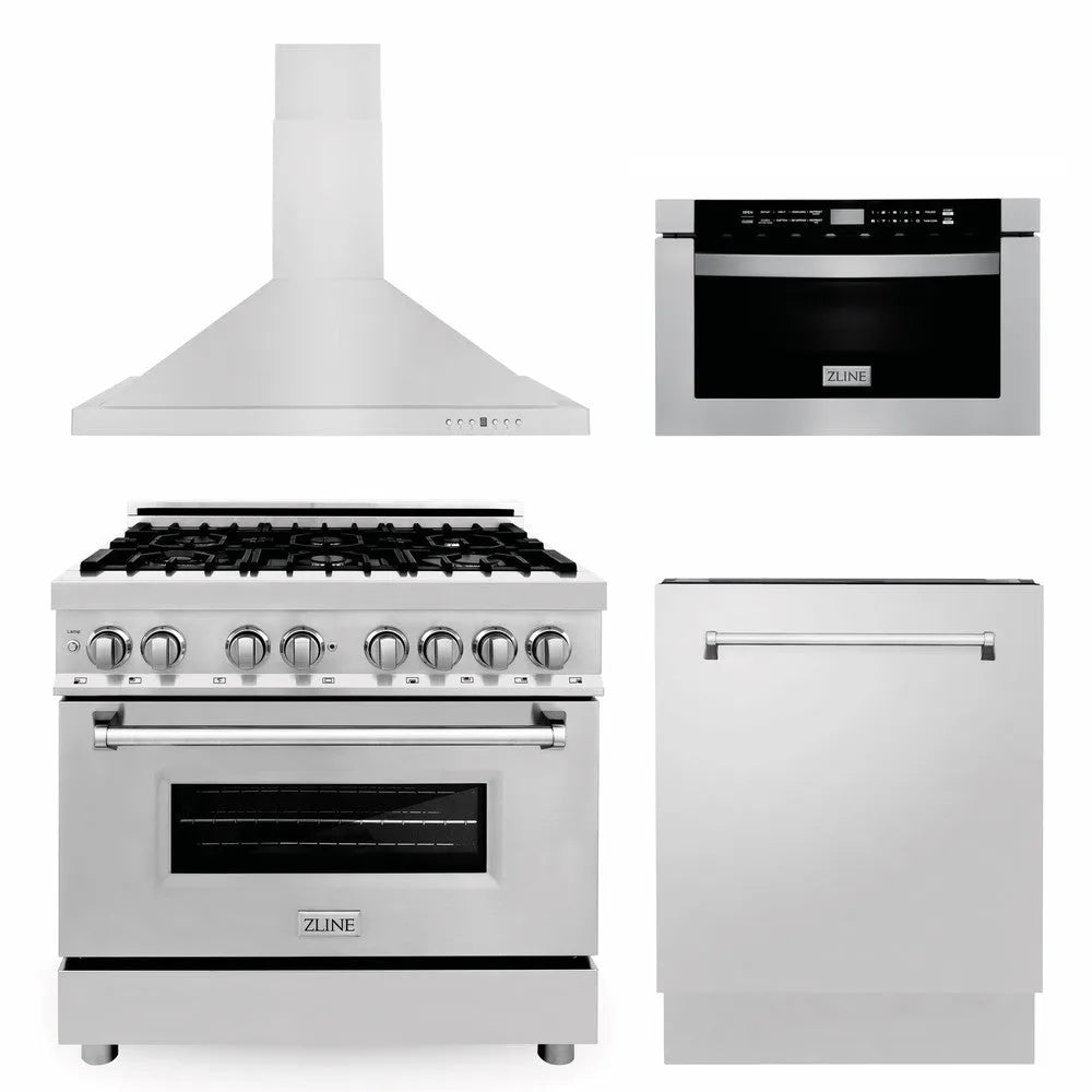 ZLINE 36-inch kitchen package 4KP-RARH36-MWDWV
