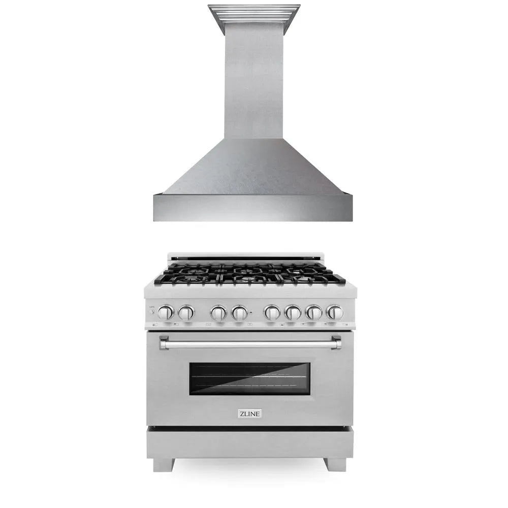 ZLINE 36-inch kitchen package 2KP-RASSNRH36