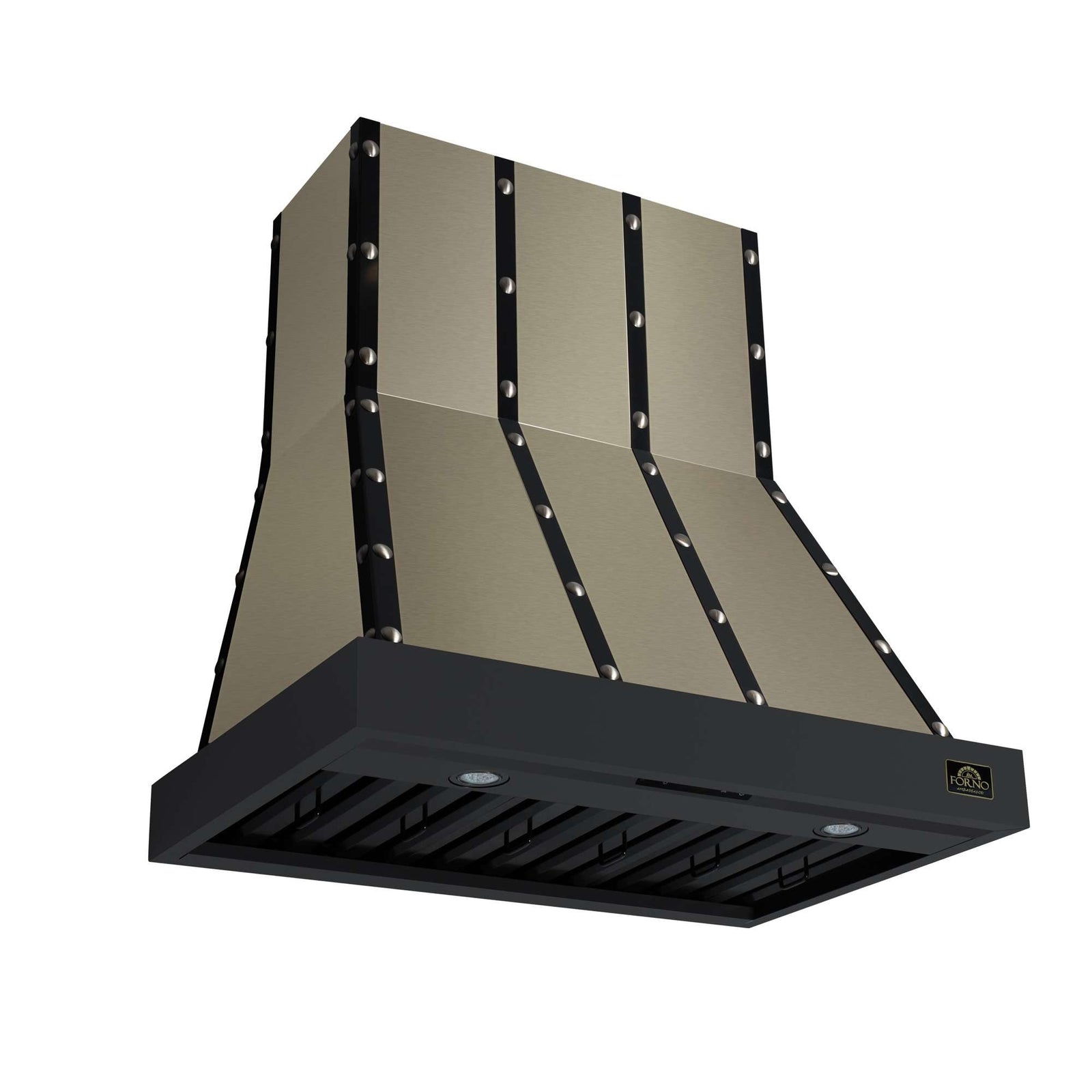 Forno Ambassador 36" Range Hood in Black with 427 CFM, 3 speeds, Dishwasher safe Baffle filters, LED Lights and Remote Control - FRHWM5099-36CPBLK