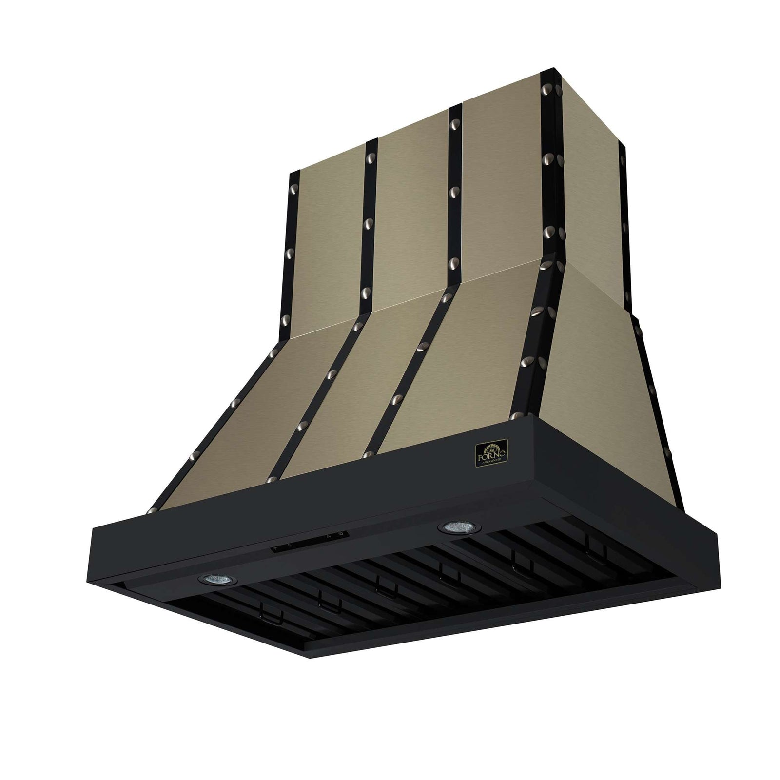 Forno Ambassador 36" Range Hood in Black with 427 CFM, 3 speeds, Dishwasher safe Baffle filters, LED Lights and Remote Control - FRHWM5099-36CPBLK