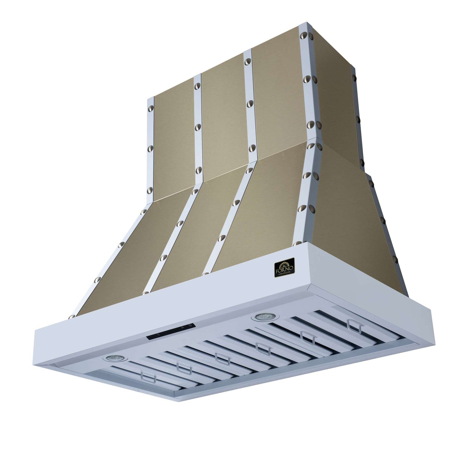 Forno Ambassador 36" Range Hood in White with 427 CFM, 3 speeds, Dishwasher safe Baffle filters, LED Lights and Remote Control - FRHWM5099-36CPWHT