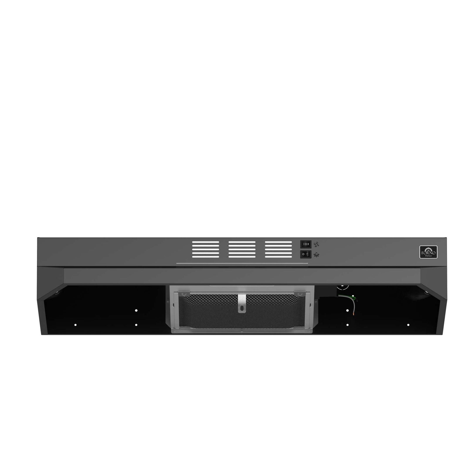 Forno Cappa 30-Inch Under Cabinet Range Hood, Black, 200 CFM, Convertible, LED Lighting - FRHUC5200-30BLK