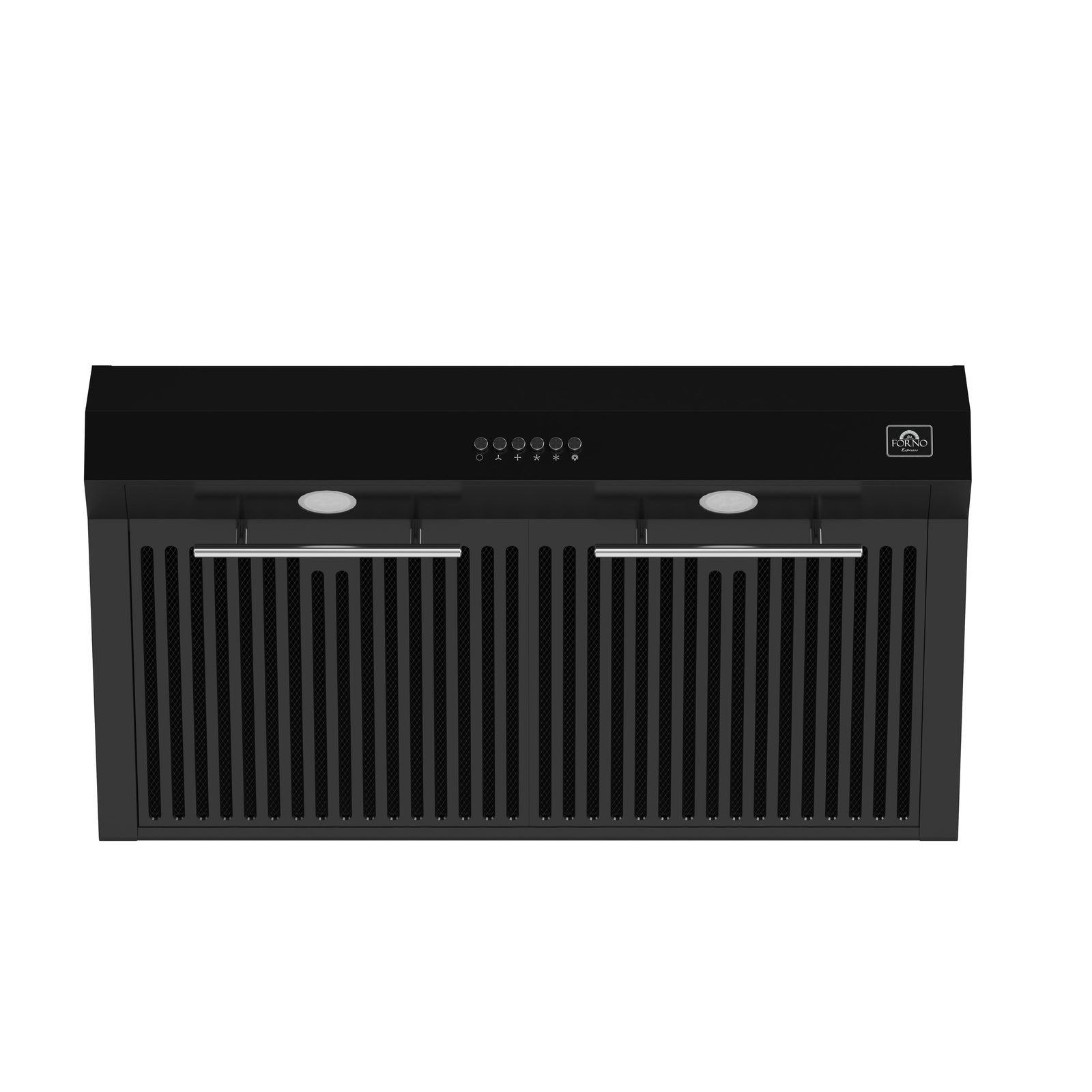 Forno Bari Espresso 30-Inch Under Cabinet Range Hood, Black, 600 CFM, LED Lighting, Dishwasher-Safe Baffle Filters, 3-Speed Fan Control - FRHUC5255-30BLK