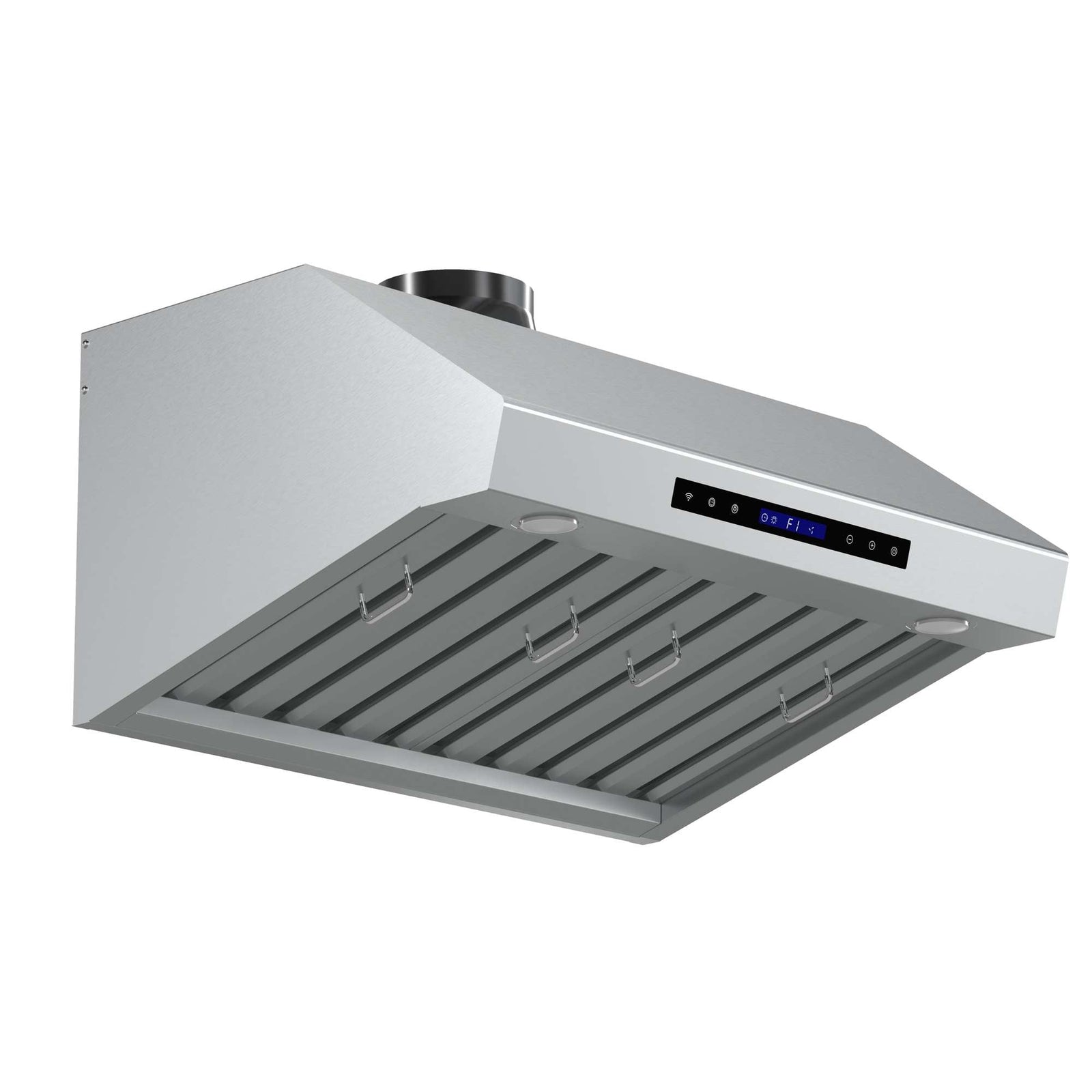 Forno Palazzo 30-Inch Wall Mounted Range Hood, Stainless Steel, Heavy Duty Baffle Filters, Remote Control - FRHWM5030-30