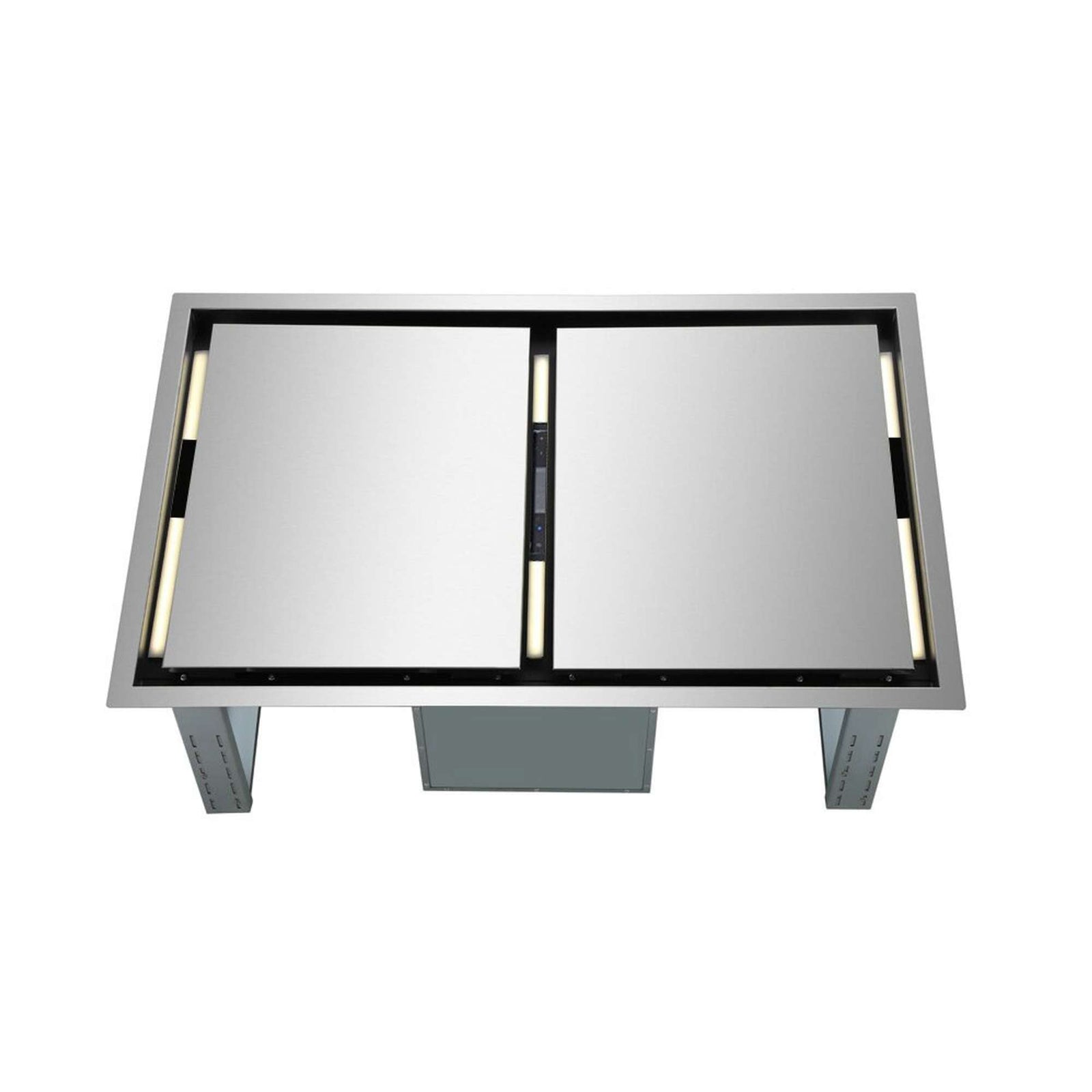 Forno Arezzo 44-Inch Recessed Ceiling Range Hood, Dual Motors, 1200 CFM, Hybrid Filters, Remote Control - FRHRE5312-44