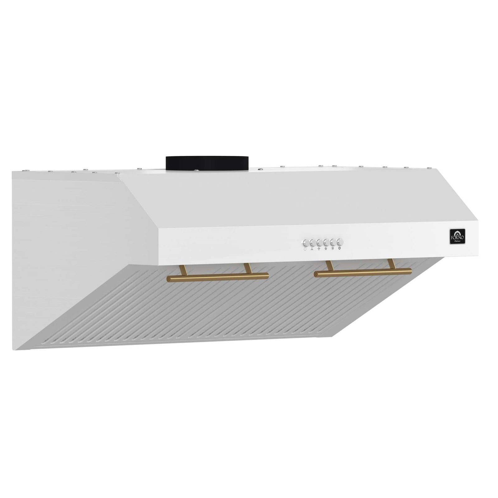 Forno Bari Espresso 30-Inch Under Cabinet Range Hood, White, 600 CFM, LED Lighting, Dishwasher-Safe Baffle Filters, 3-Speed Fan Control - FRHUC5255-30WHT