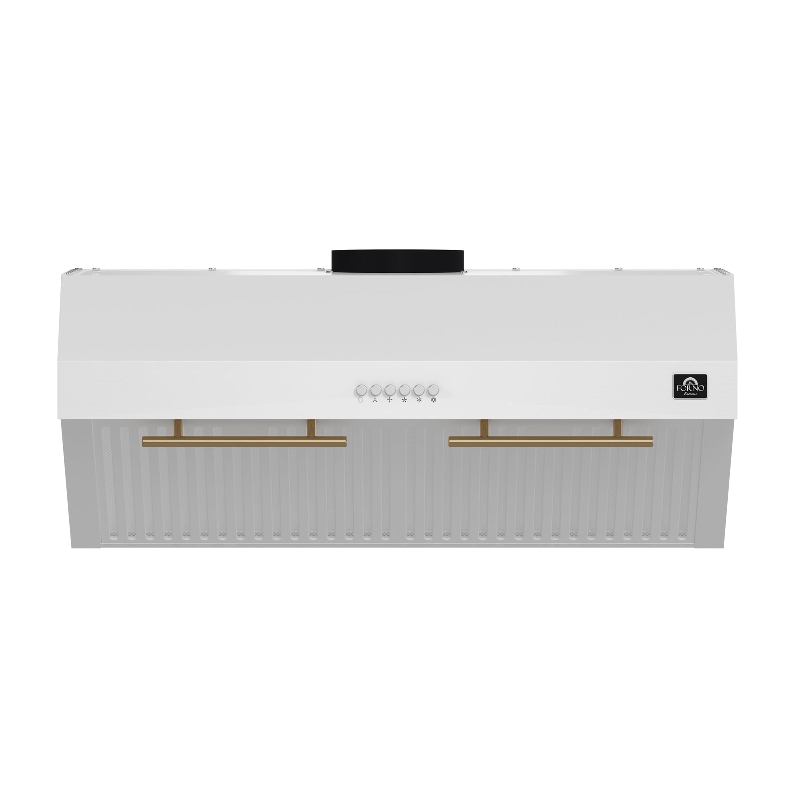 Forno Bari Espresso 30-Inch Under Cabinet Range Hood, White, 600 CFM, LED Lighting, Dishwasher-Safe Baffle Filters, 3-Speed Fan Control - FRHUC5255-30WHT