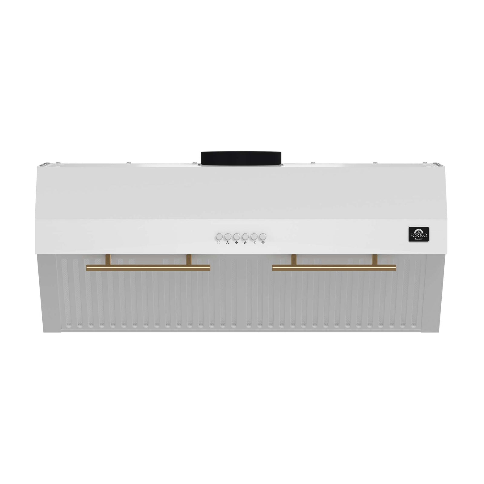 Forno Bari Espresso 30-Inch Under Cabinet Range Hood, White, 600 CFM, LED Lighting, Dishwasher-Safe Baffle Filters, 3-Speed Fan Control - FRHUC5255-30WHT