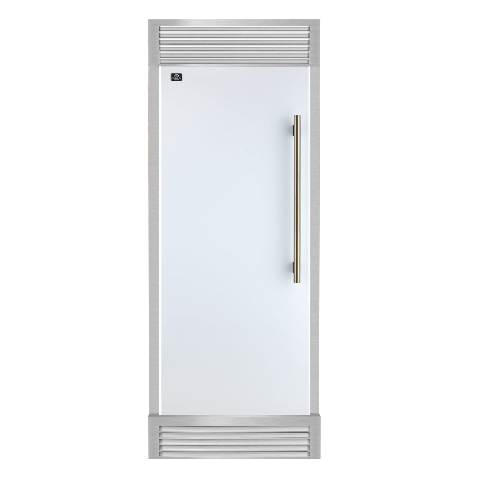 Forno Maderno 28" Built-In Convertible Refrigerator in White, 13.6 cu.ft. Left Swing with Decorative Grill - 32" Wide - FFFFD1722-32LSG-WHT