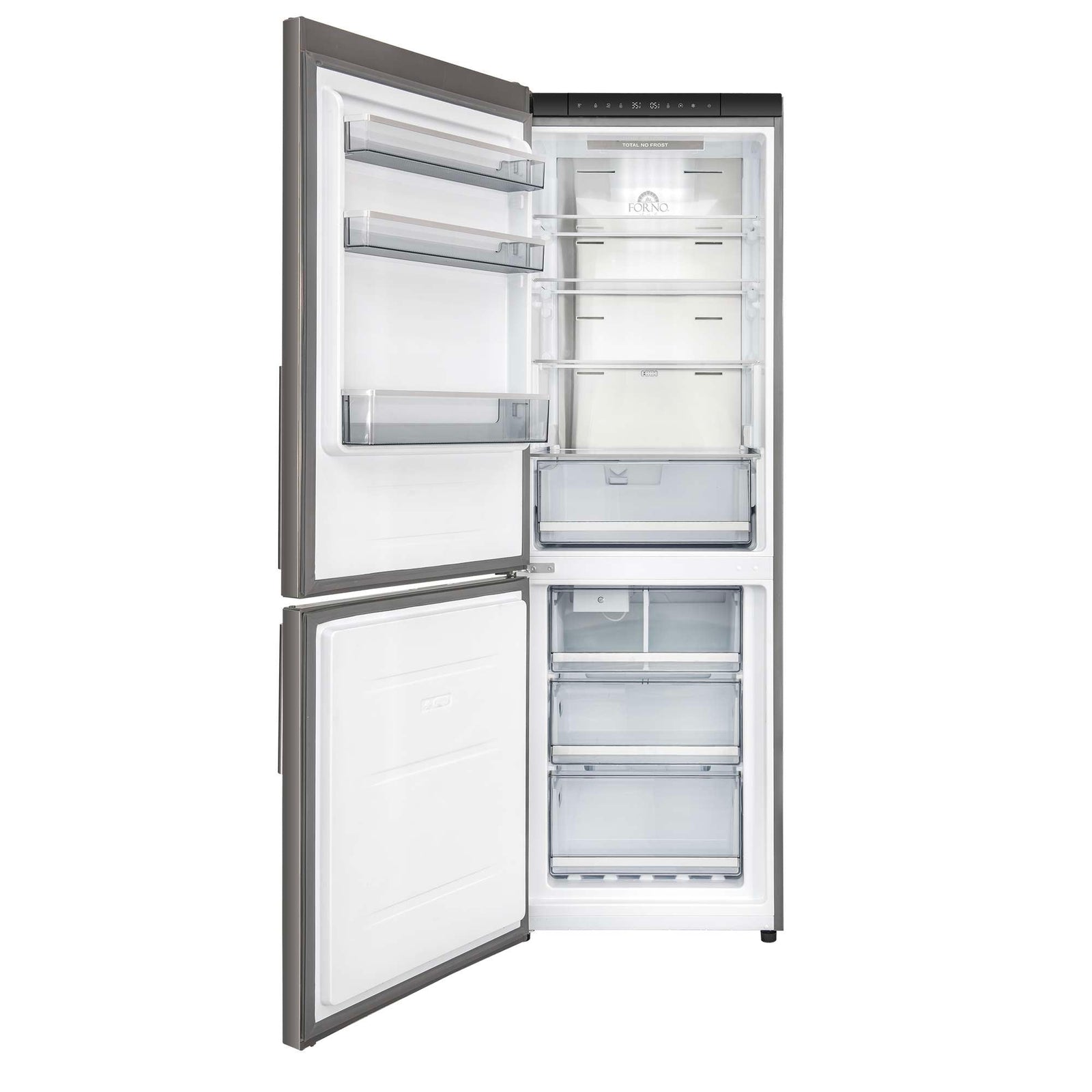 Forno Custodia 24" Bottom Freezer, 10.3 cf., Left Swing, Ice Maker, Total No frost, Stainless Steel handles - FFFFD1766-24LS