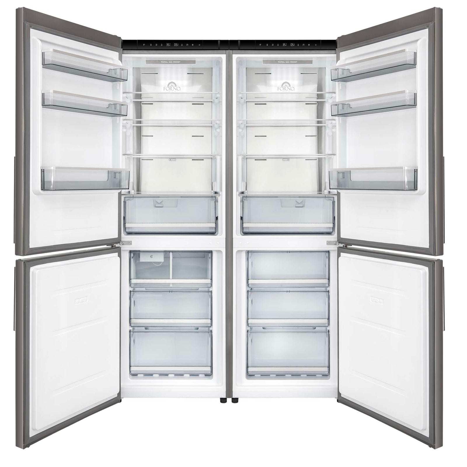 Forno Custodia 48" Bottom Freezer combo, 20.6 cf., Ice Maker, Total No frost, Stainless Steel handles - FFFFD1766-48S