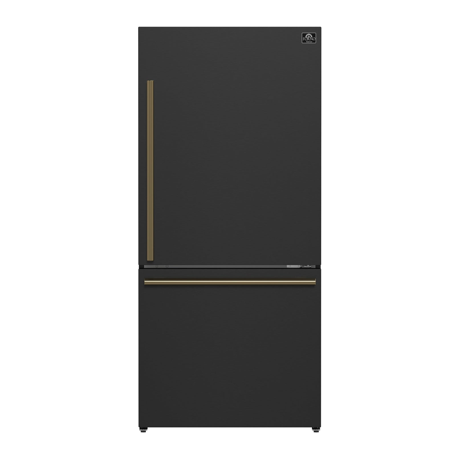 Forno Milano Espresso 31-Inch Bottom Freezer Refrigerator, Black, 17.2 cu.ft Capacity, Energy Efficient - FFFFD1785-31BLK