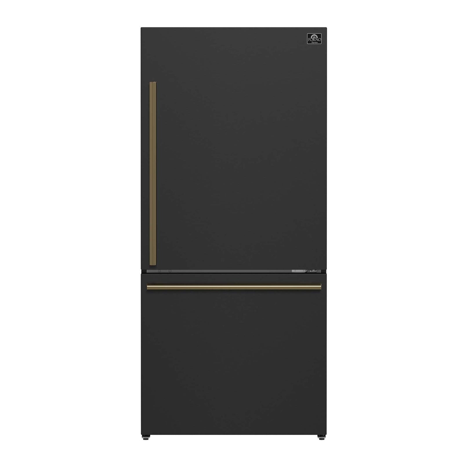 Forno Milano Espresso 31-Inch Bottom Freezer Refrigerator, Black, 17.2 cu.ft Capacity, Energy Efficient - FFFFD1785-31BLK