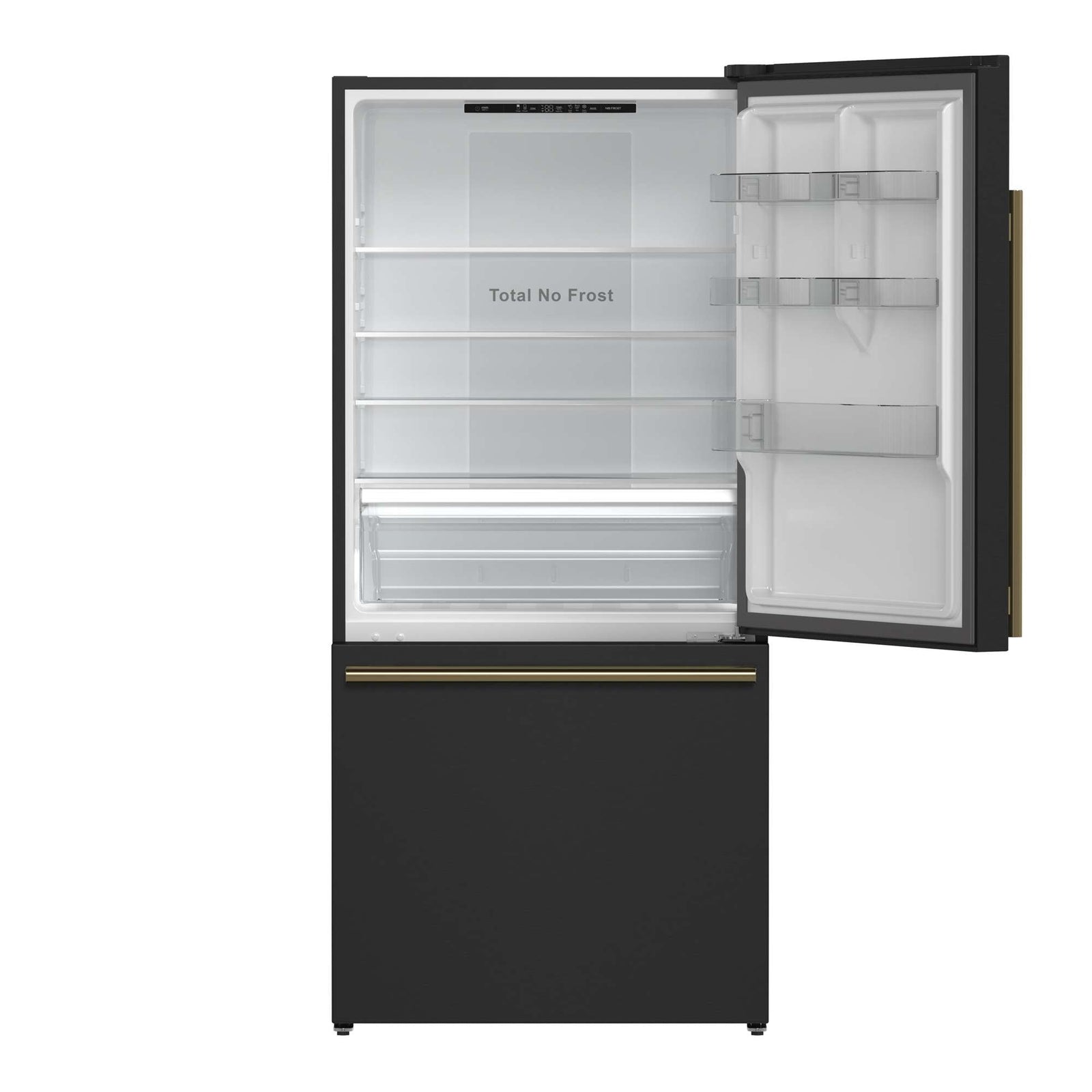 Forno Milano Espresso 31-Inch Bottom Freezer Refrigerator, Black, 17.2 cu.ft Capacity, Energy Efficient - FFFFD1785-31BLK
