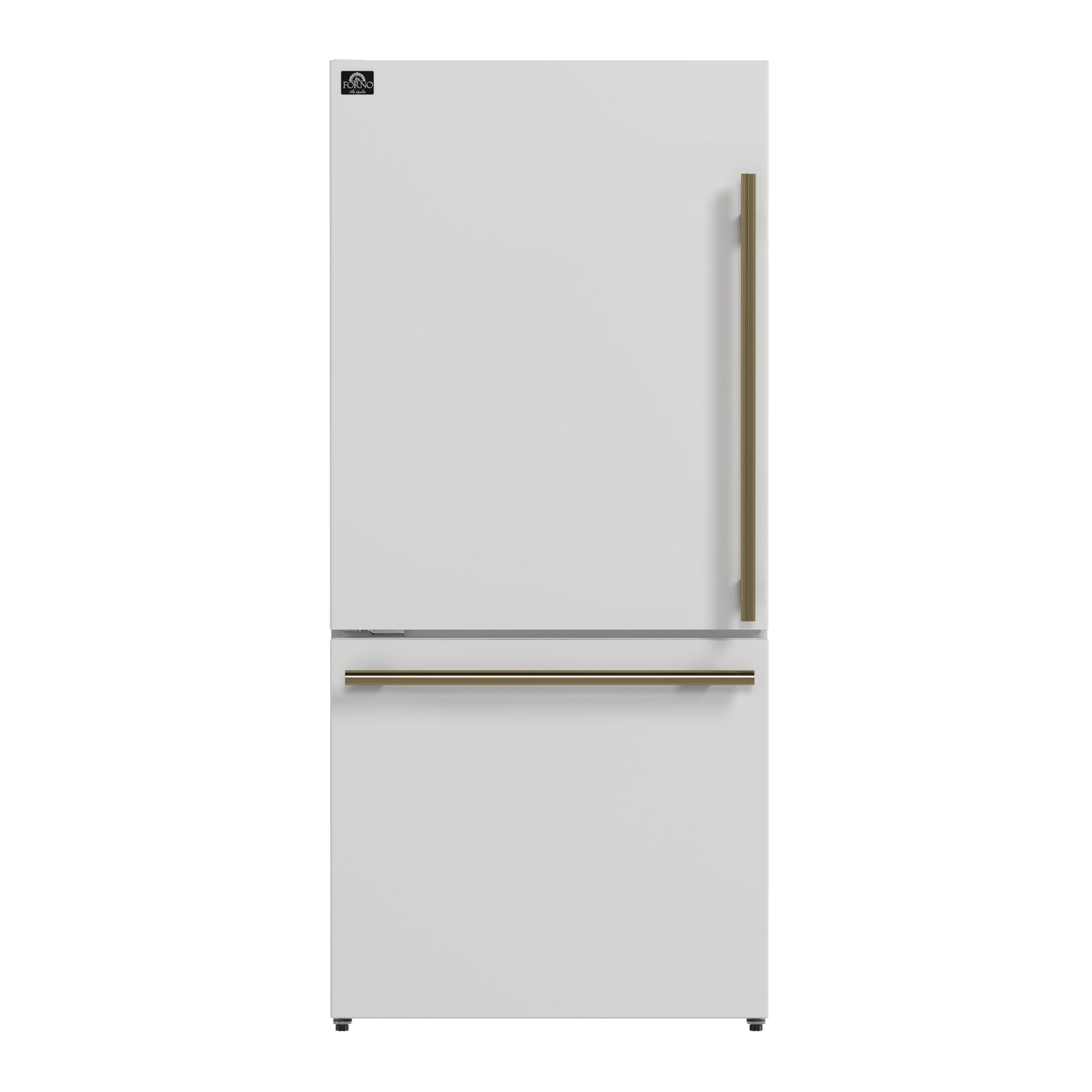 Forno Milano Espresso 31-Inch White Bottom Freezer Refrigerator, 17.2 Cu. Ft., Energy-Efficient, No Frost, Built-In Ice Maker - FFFFD1786-31WHT