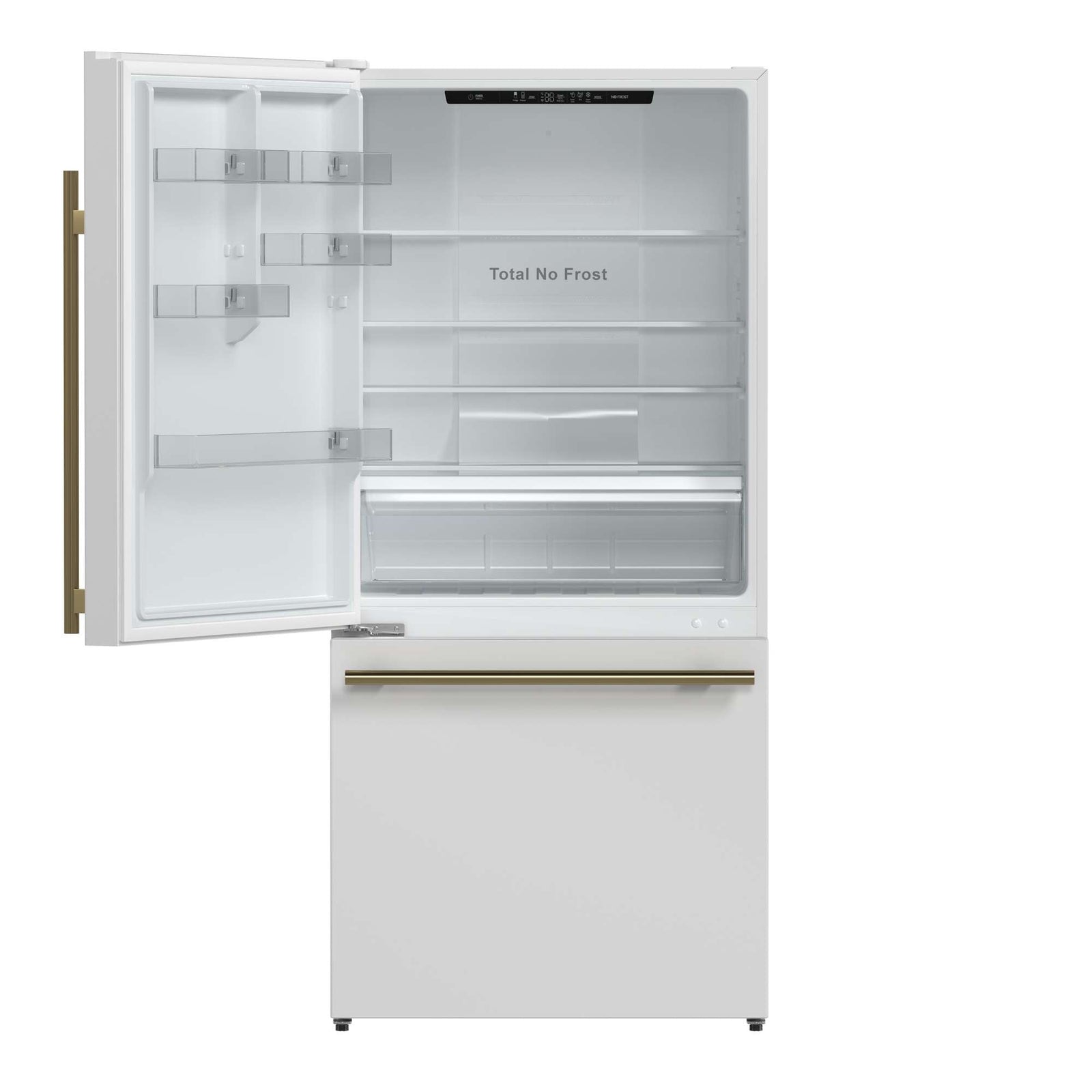 Forno Milano Espresso 31-Inch White Bottom Freezer Refrigerator, 17.2 Cu. Ft., Energy-Efficient, No Frost, Built-In Ice Maker - FFFFD1786-31WHT