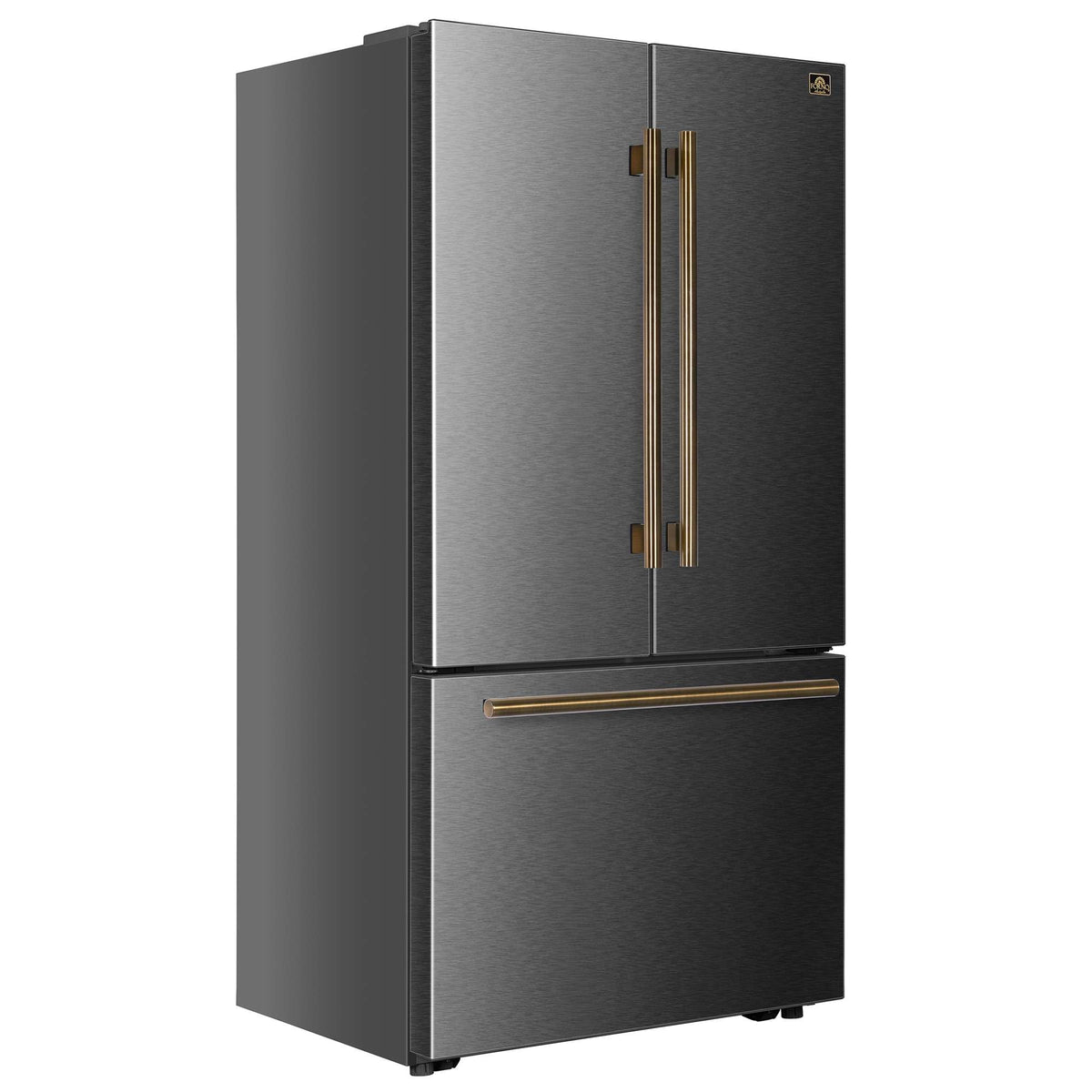 Forno Fiorano 36-inch French door refrigerator in black FFFFD1888-36BLK