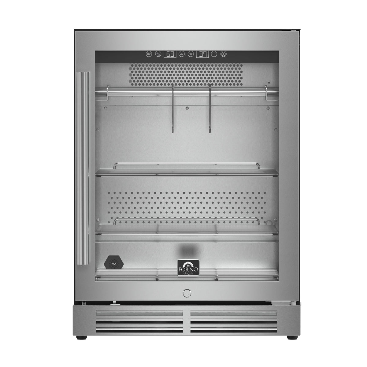 Forno Asciutto 24-Inch Dry Aging Cabinet, Stainless Steel 304, 4.41 cu.ft, LED Lighting, Adjustable Shelves - FFSDA6840-24
