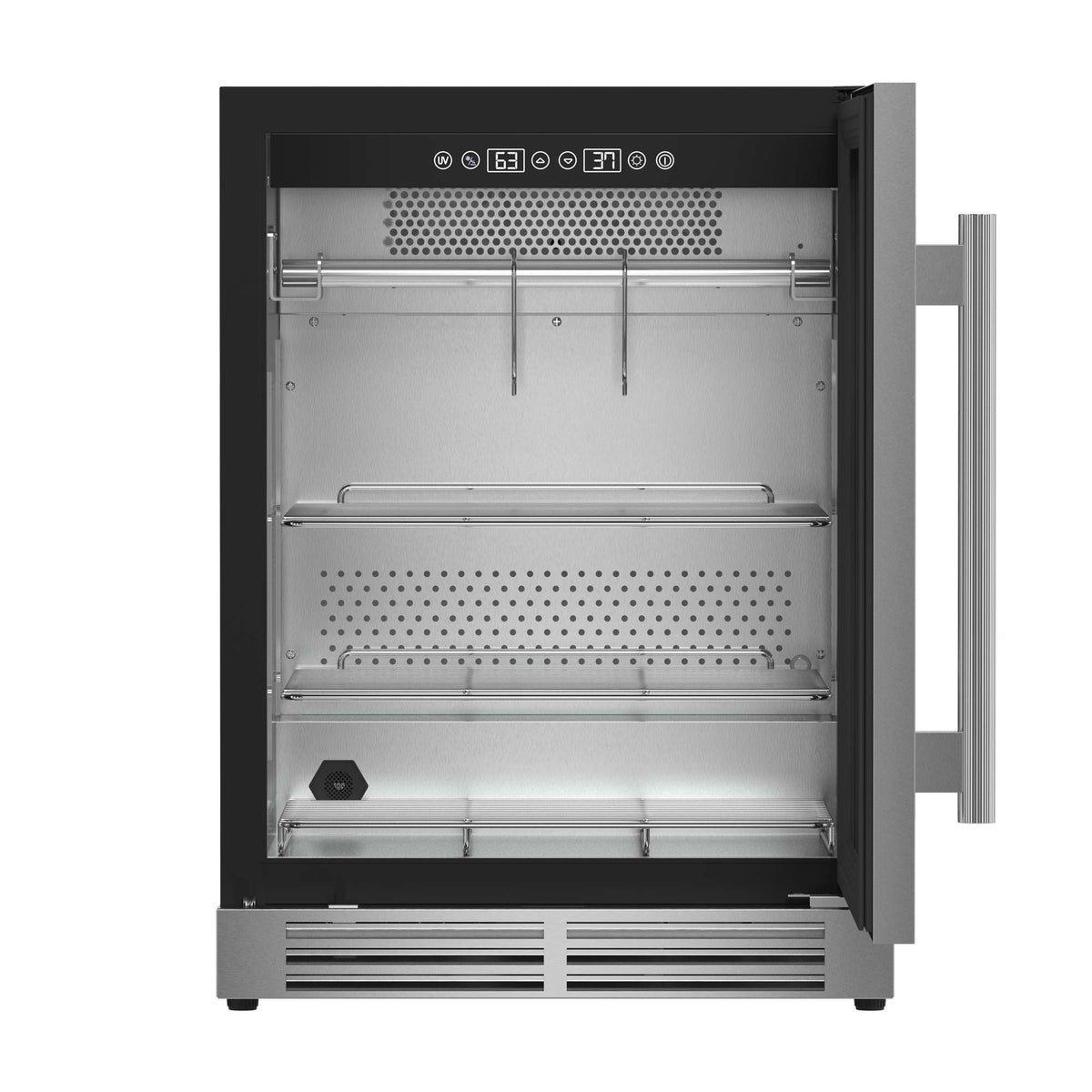 Forno Asciutto 24-Inch Dry Aging Cabinet, Stainless Steel 304, 4.41 cu.ft, LED Lighting, Adjustable Shelves - FFSDA6840-24