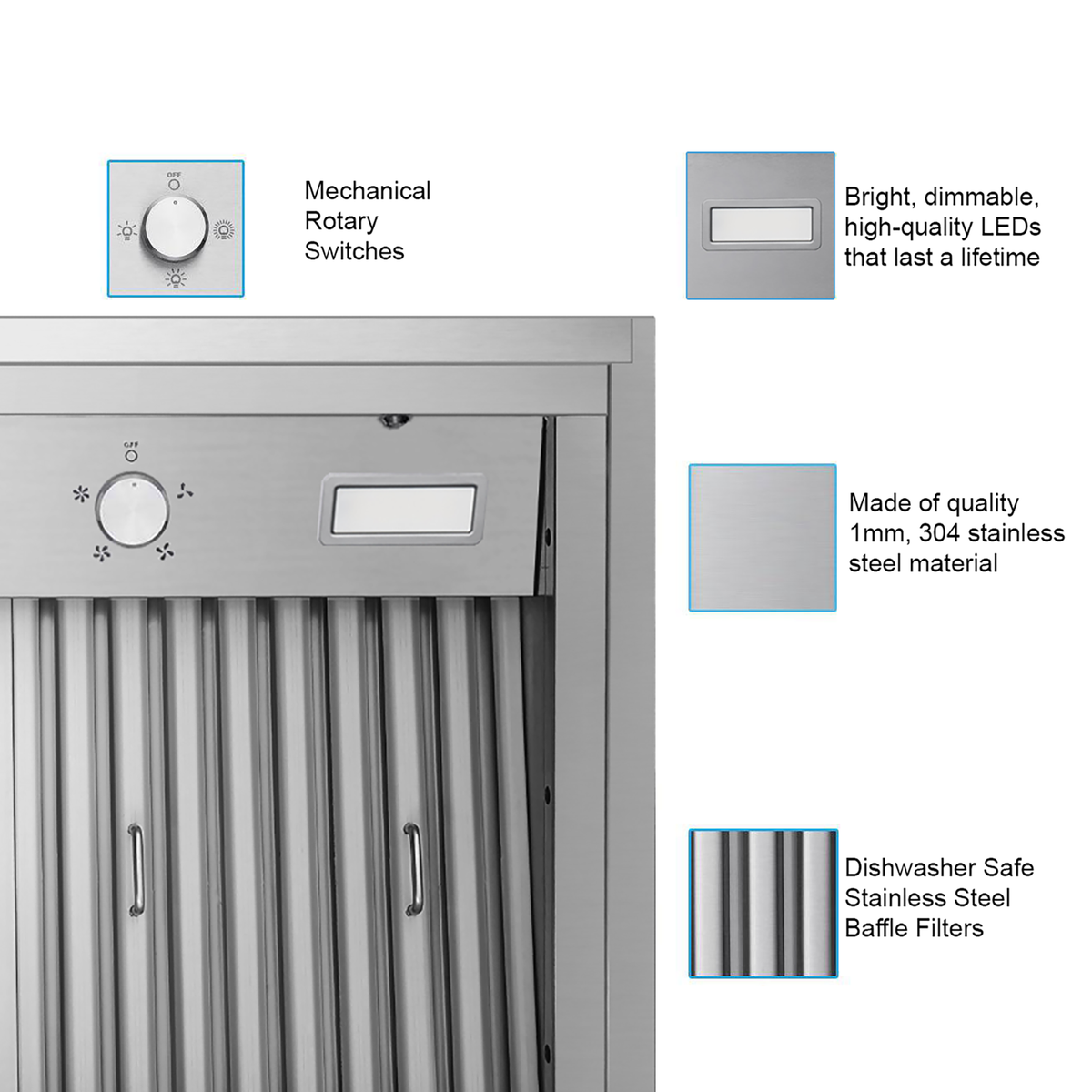 Victory 36-Inch 900 CFM Insert Range Hood in Stainless Steel