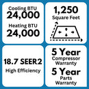 Senville Leto 24,000 BTU Mini Split System