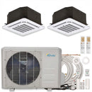 Senville AURA 27,000 (12K + 12K) BTU 23 SEER2 Ceiling Cassette 2 Zone Ductless Mini Split - Energy Star - 230V