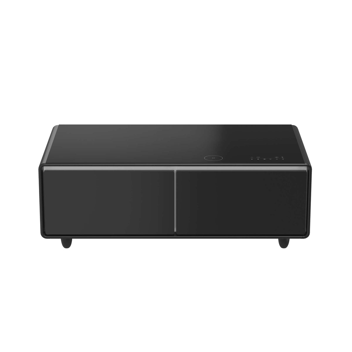 Forno Evoluto Tavolo 51-Inch Black Smart Coffee Table – Dual Refrigerator Drawers, Bluetooth 5.0 Audio, Wireless Charging & RGB Ambient Light - FCTFR7006-51BLK