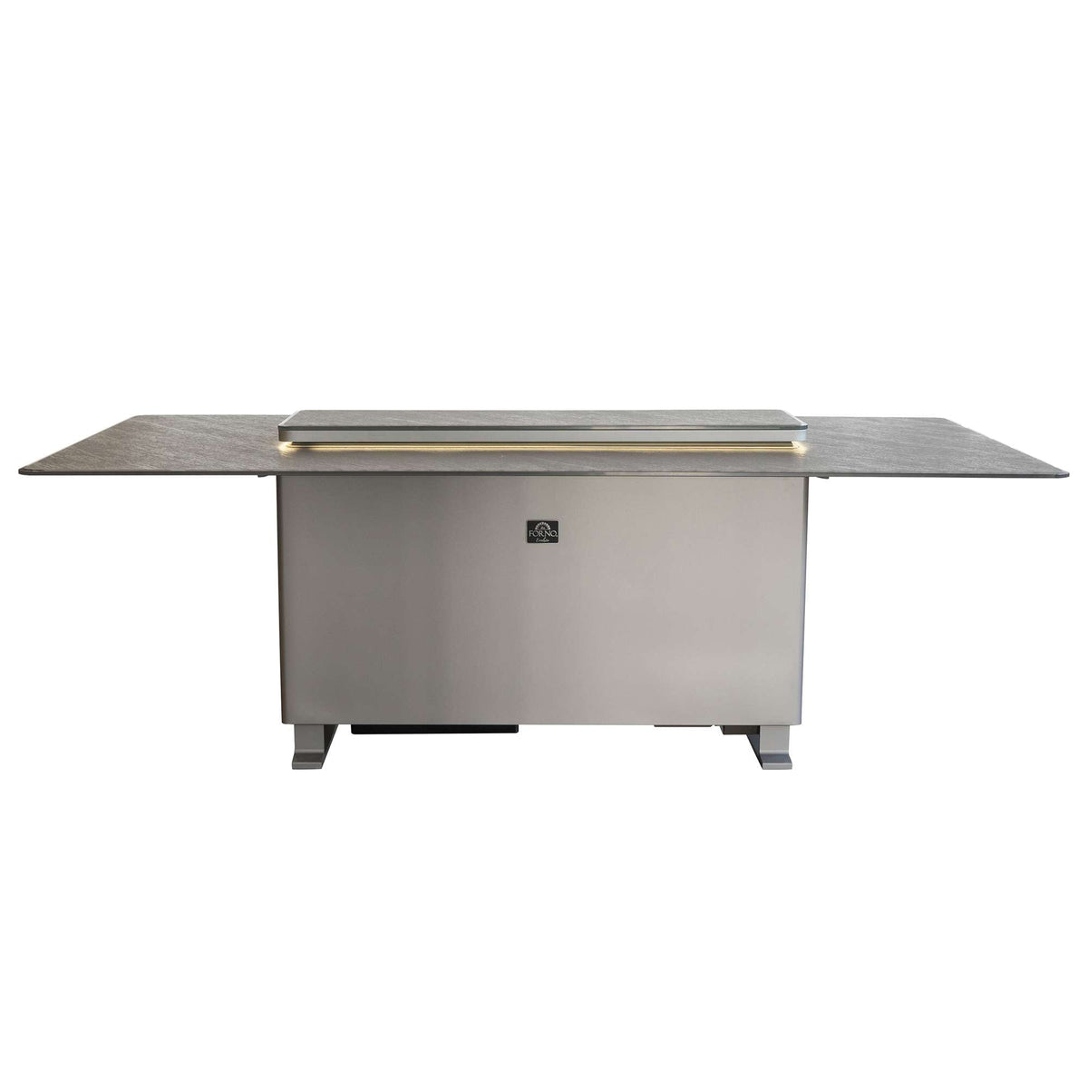 Forno Cinetico Smart Dining Table, Sandstone Black, 5.3 cu.ft fridge and freezer with Bluetooth control - FDTFR7044-86BLK