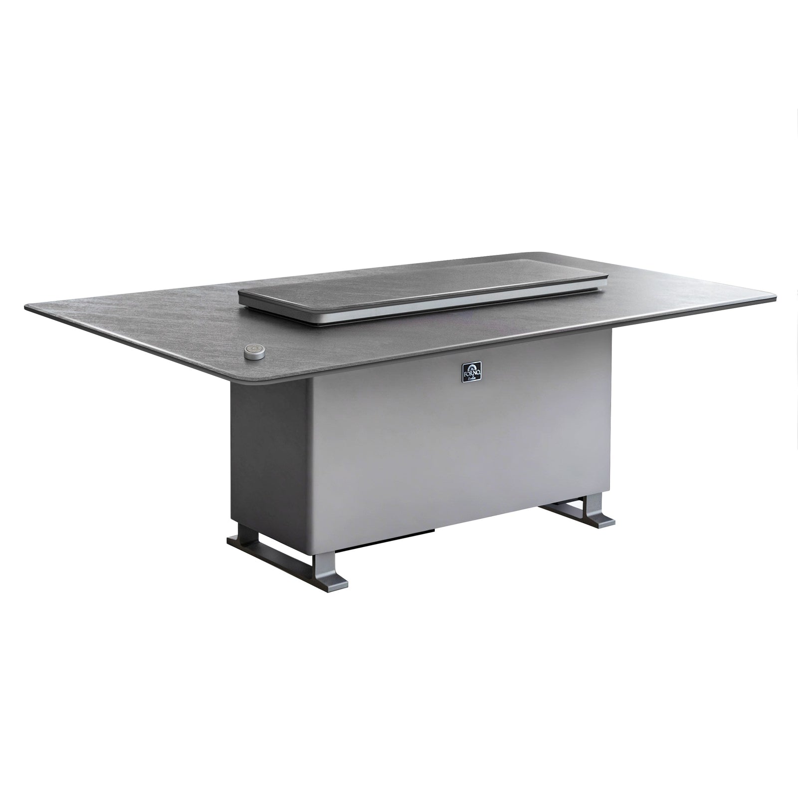 Forno Cinetico Smart Dining Table, Sandstone Black, 5.3 cu.ft fridge and freezer with Bluetooth control - FDTFR7044-86BLK