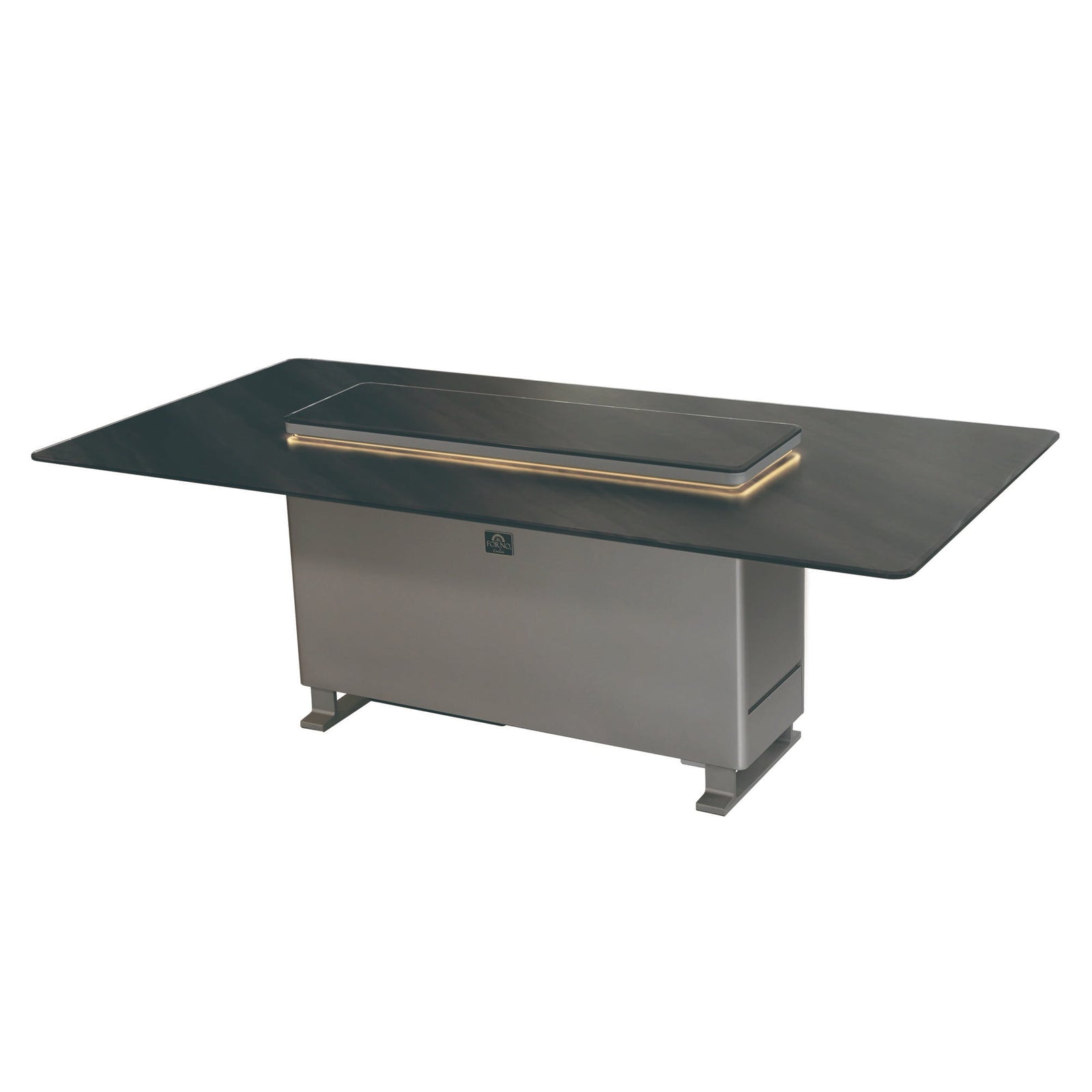 Forno Cinetico Smart Dining Table, Midnight Marble, 5.3 cu.ft fridge and freezer with Bluetooth control - FDTFR7044-86GRY