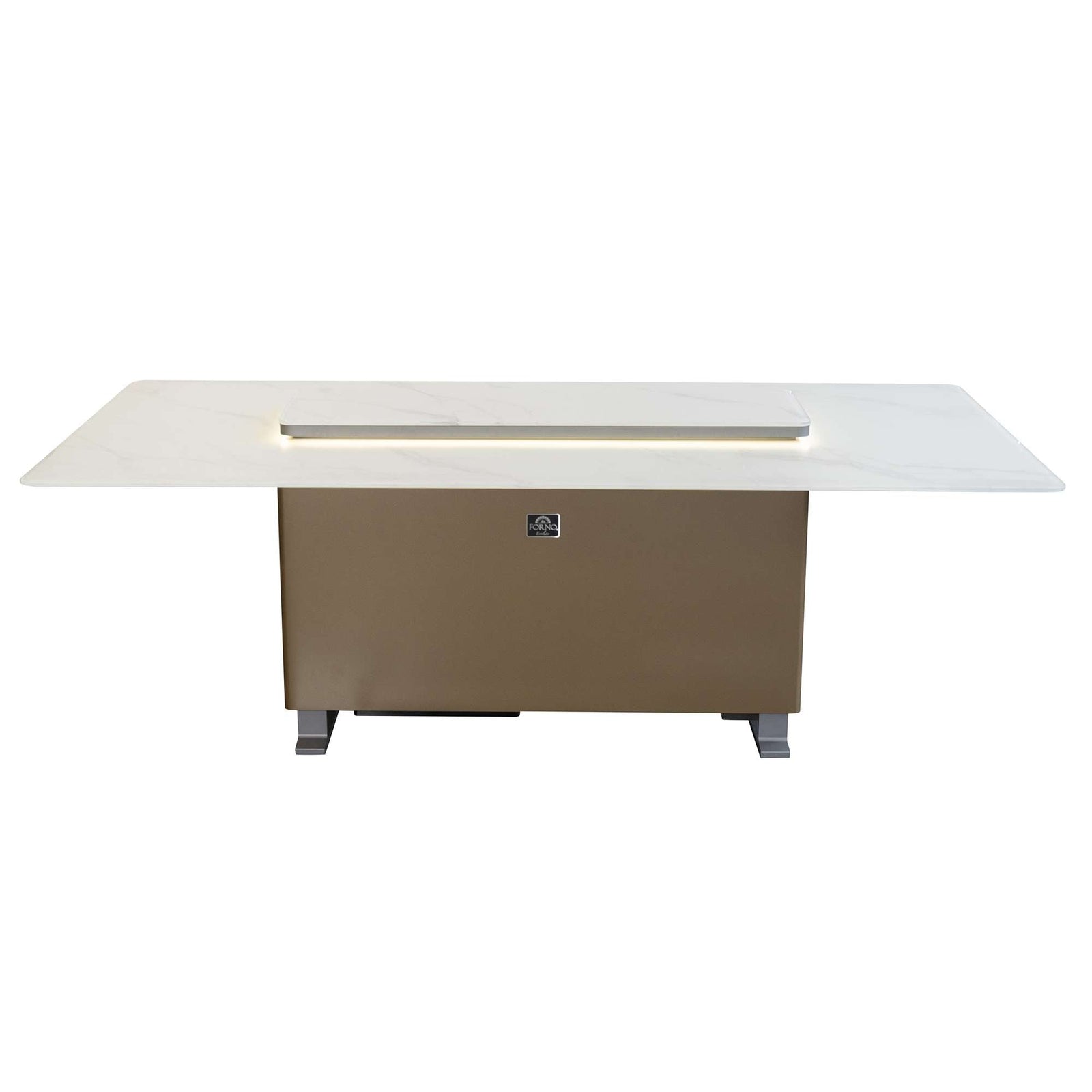 Forno Cinetico Smart Dining Table in White, 5.3 cu.ft fridge and freezer with Bluetooth control - FDTFR7044-86WHT