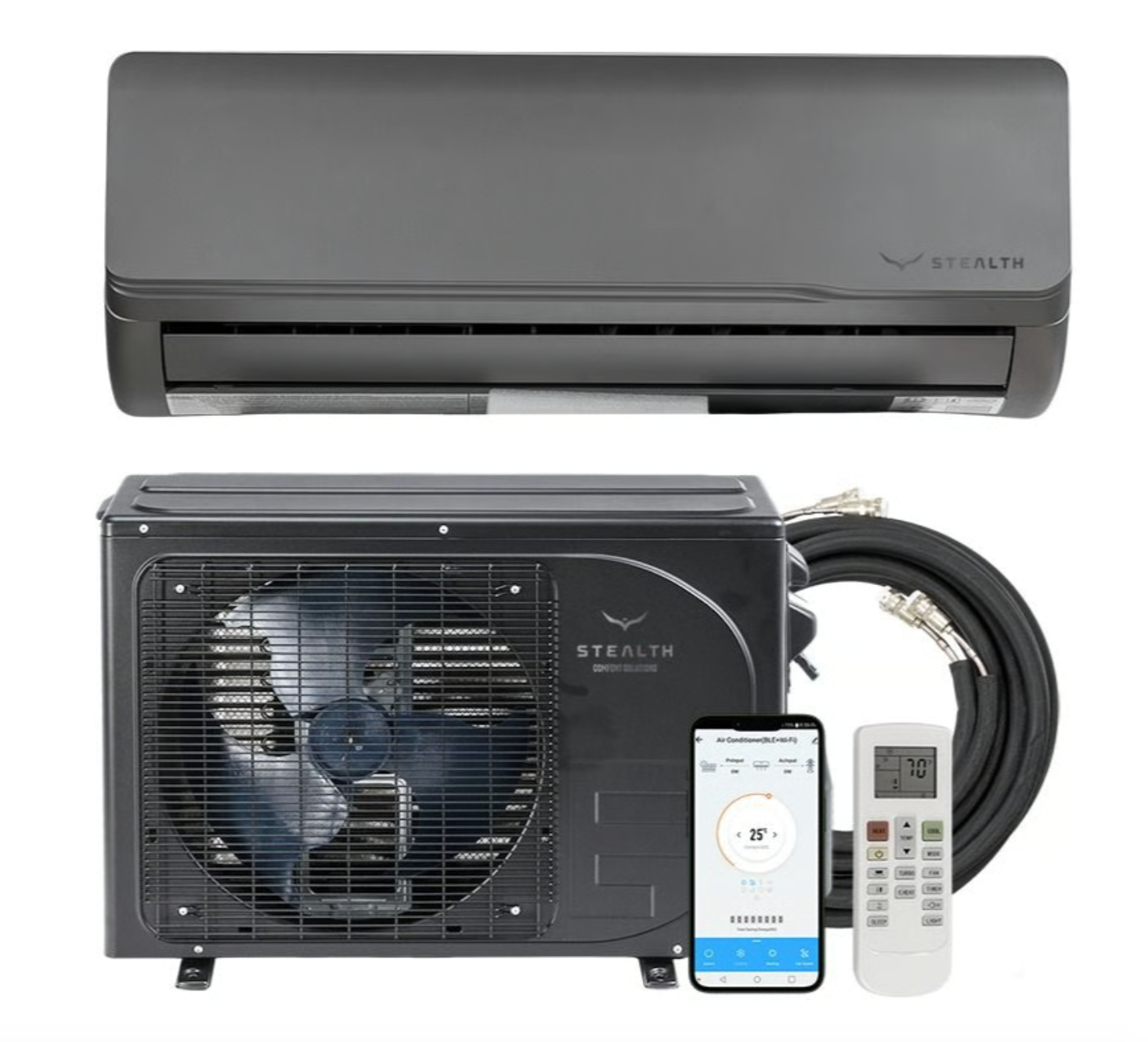 Stealth 24,000 BTU 21 SEER Solar Ready Single Zone Wall Mount Mini Split System