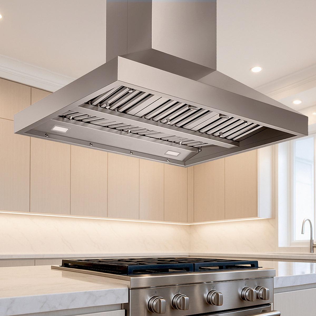 Victory 42-Inch 750 CFM Island Range Hood in Stainless Steel
