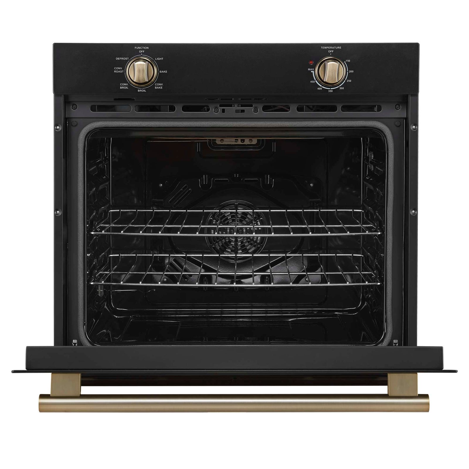 Forno Vomero 30-Inch Wall Oven, Black, 5 cu.ft Capacity, 3550 Watts Convection, Mechanical Controls, Manuel Steam Clean - FBOEL1370-30BLK