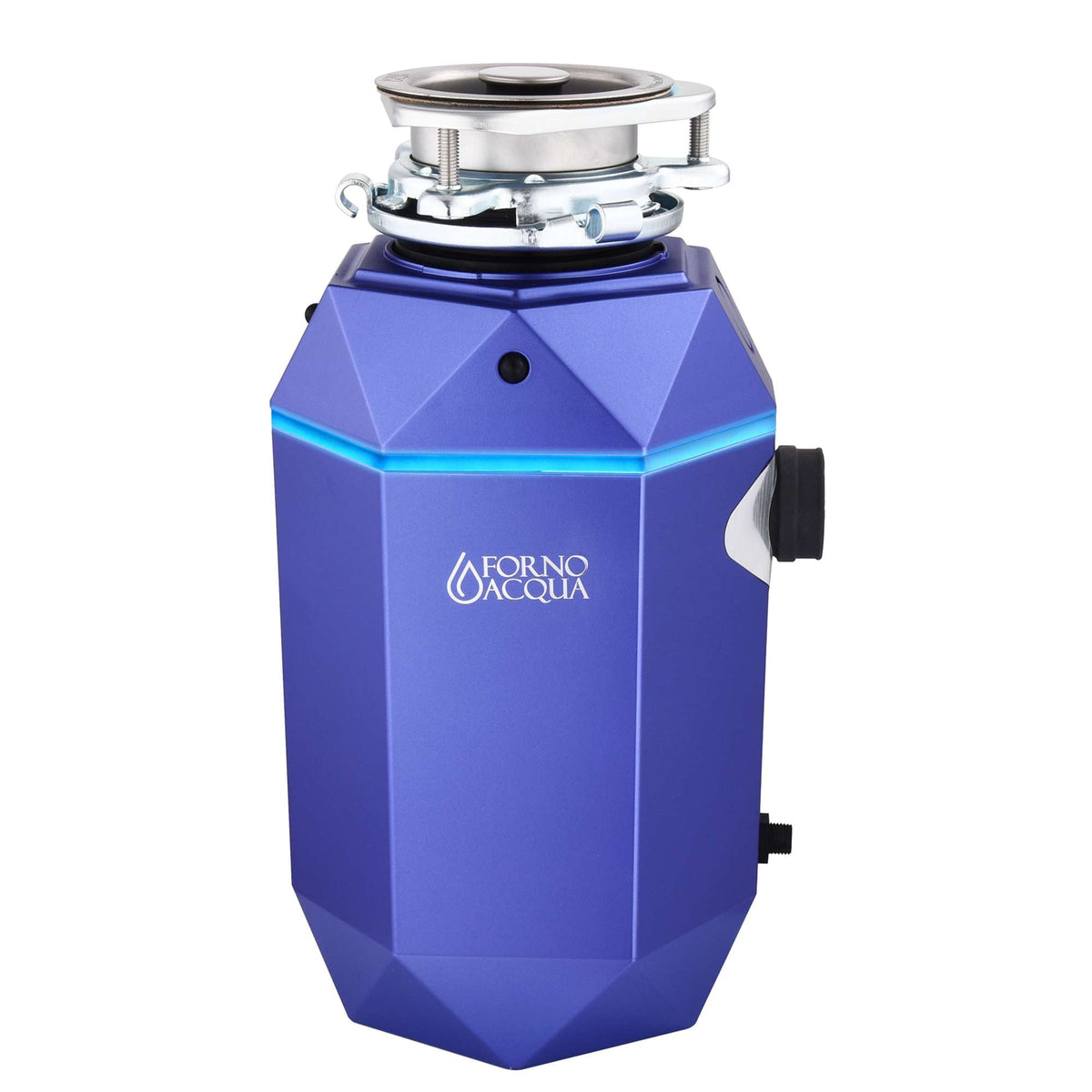 Forno Acqua BrightDIAMOND Amethyst 1HP Super Quiet Garbage Disposal Corded with Motion Sensor Cabinet Light & Pre-Wired Air Switch - WDD100TA1AM