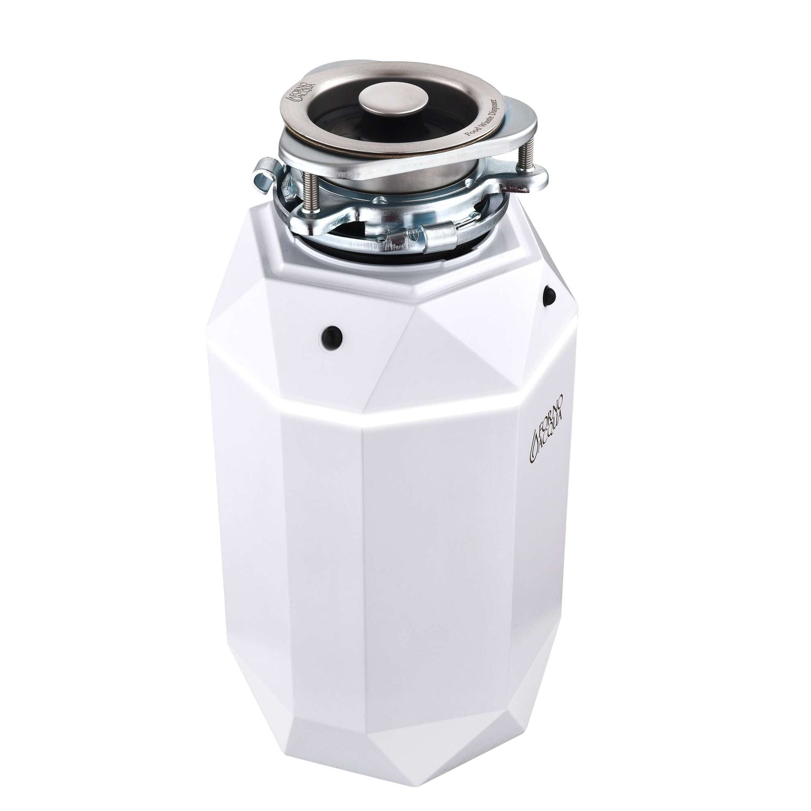 Forno Acqua BrightDIAMOND Moonstone 1HP Super Quiet Garbage Disposal Corded with Motion Sensor Cabinet Light & Pre-Wired Air Switch - WDD100TA2MS