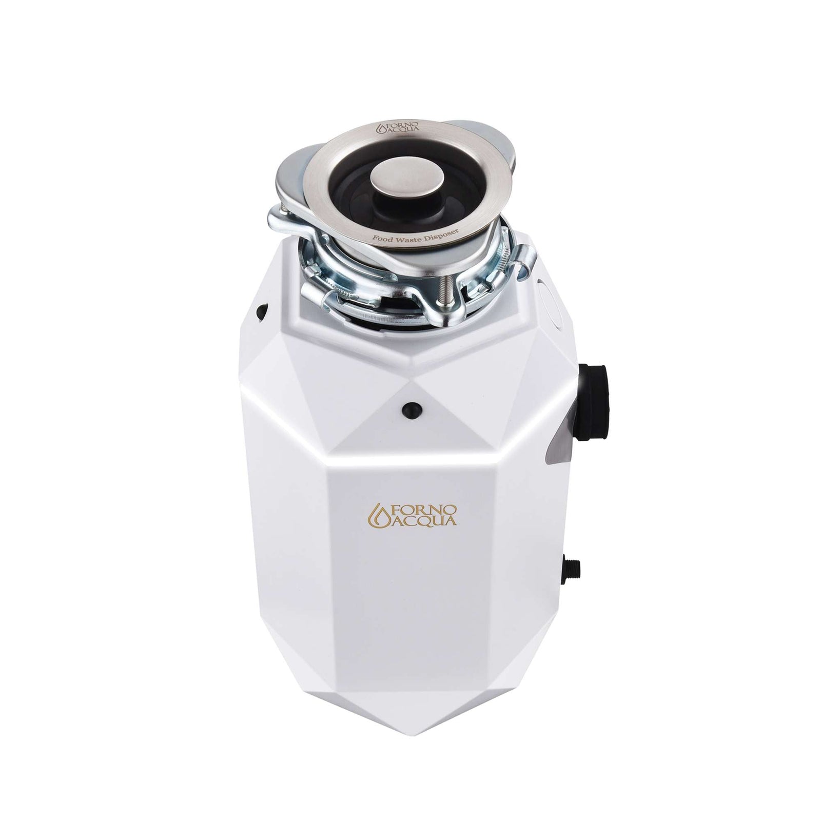 Forno Acqua BrightDIAMOND Moonstone 1HP Super Quiet Garbage Disposal Corded with Motion Sensor Cabinet Light & Pre-Wired Air Switch - WDD100TA2MS