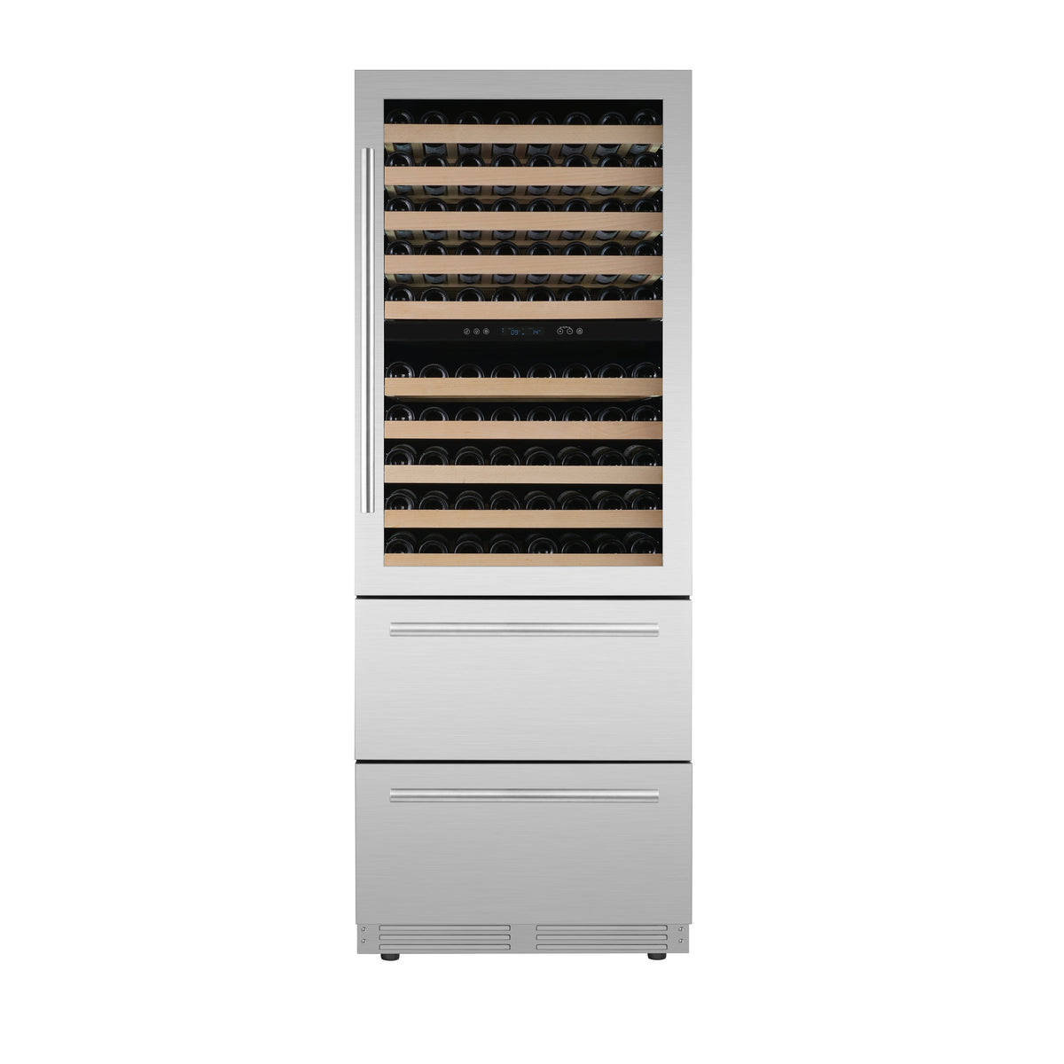 Forno Celano 30-Inch Triple Zone Wine and Beverage Cooler, 21.3 cu.ft, Stainless Steel - FWCDR6697-30S