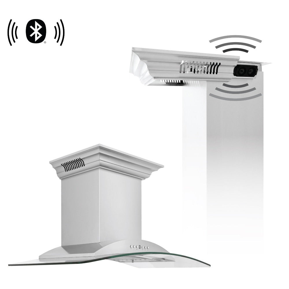 ZLINE CrownSound 36-inch range hood in stainless steel KNCRN-BT-36