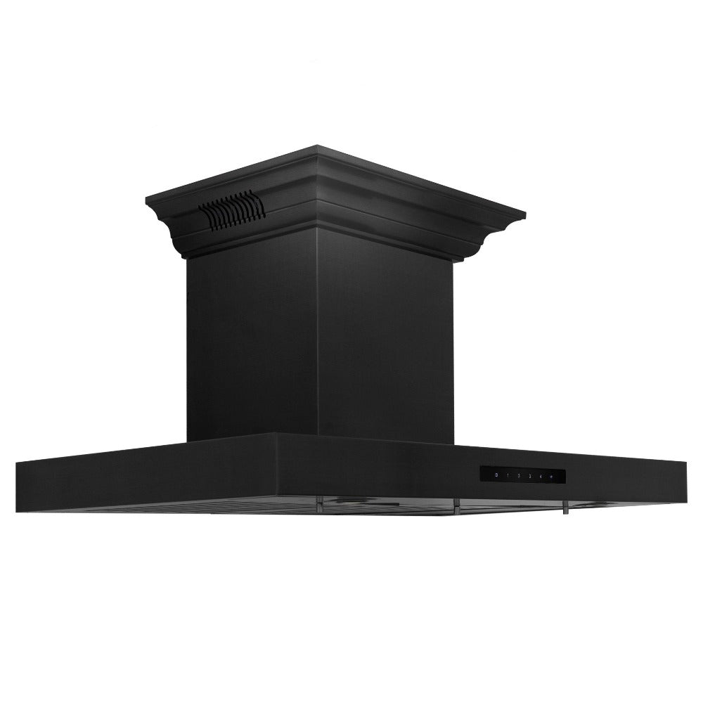 ZLINE CrownSound 30-inch range hood in black stainless steel BSKENCRN-BT-30, view 4