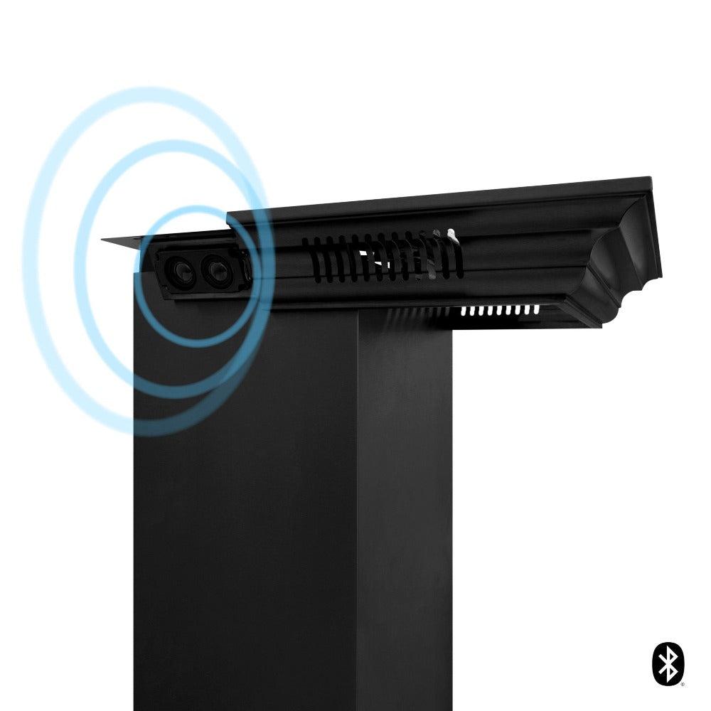 ZLINE CrownSound 30-inch range hood in black stainless steel BSKENCRN-BT-30, view 3