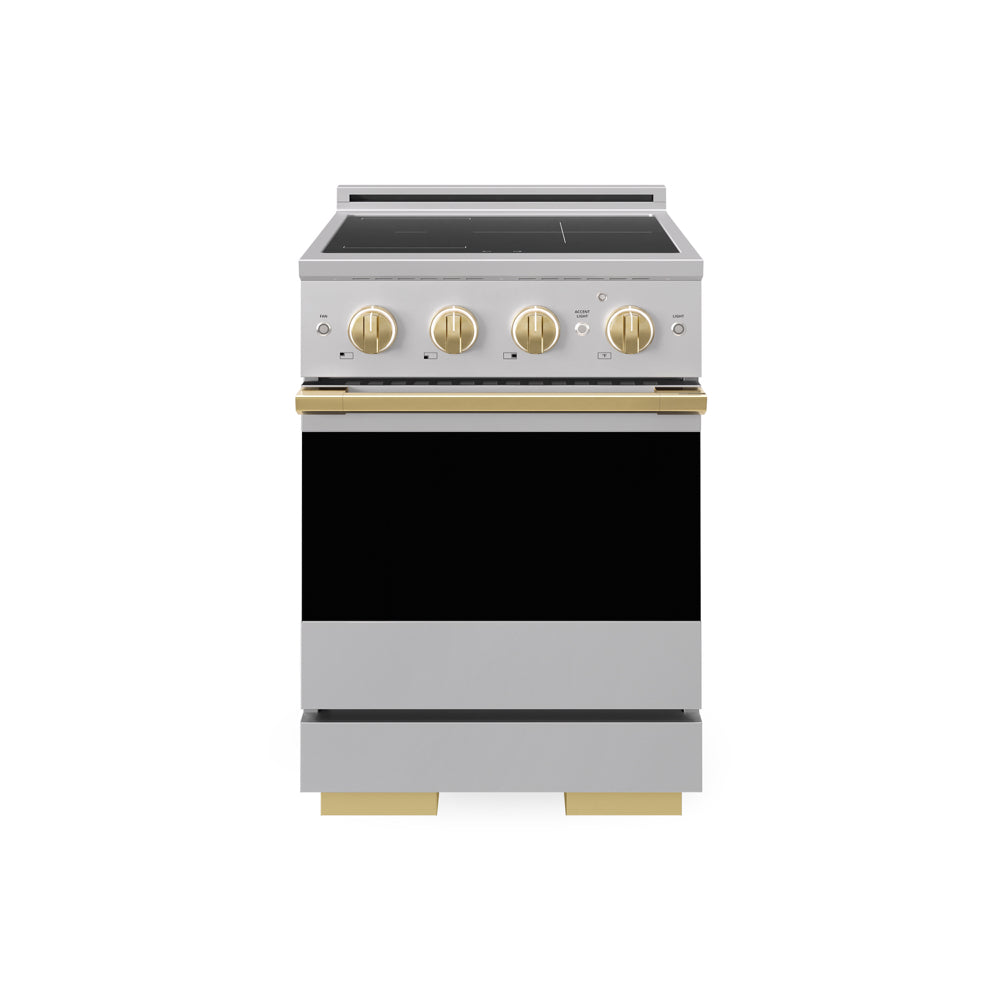 ZLINE Autograph Edition Marino 24-inch range in stainless steel and polished gold accents MINRZ-24-G