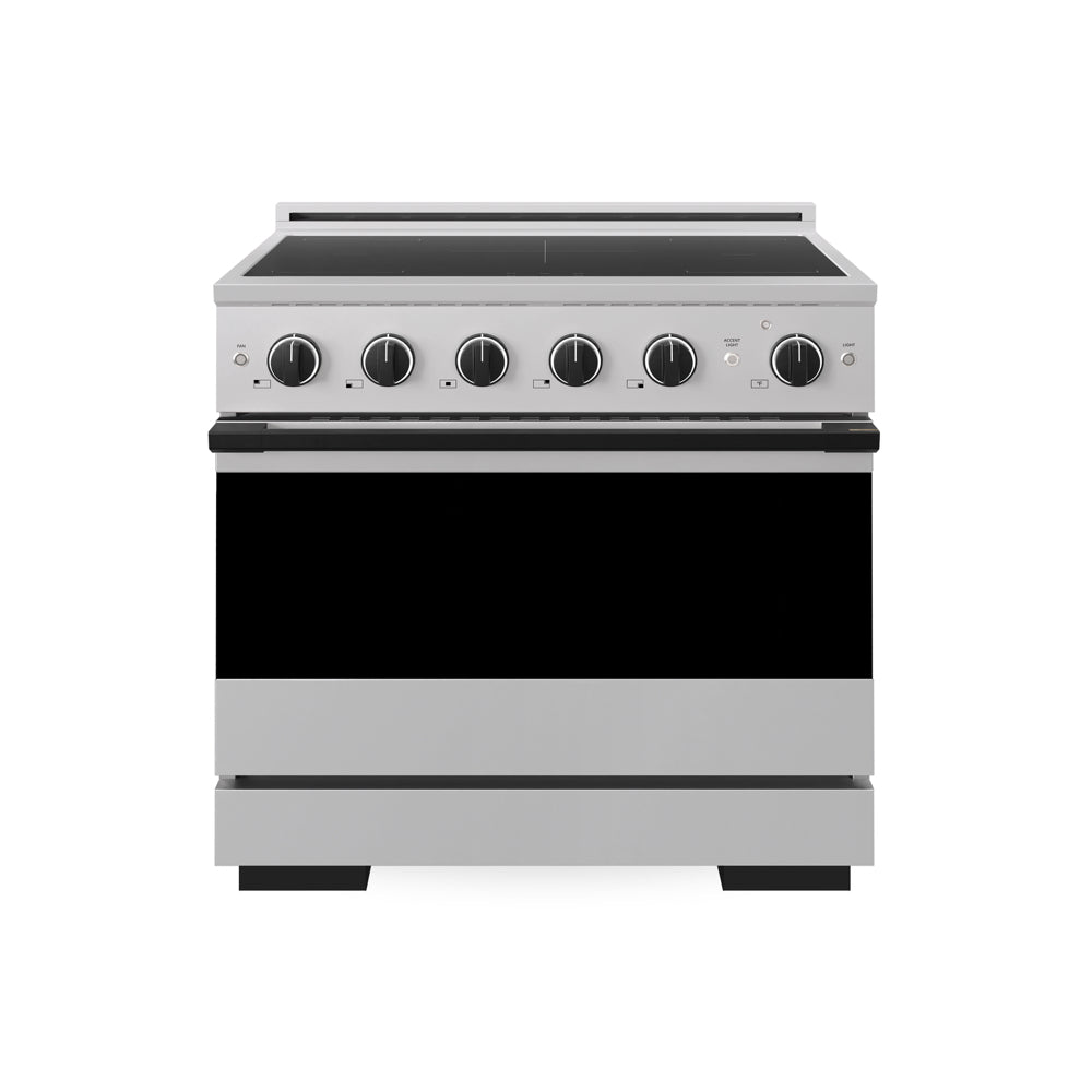 ZLINE Autograph Edition Marino 36-inch range in stainless steel and matte black accents MINRZ-36-MB