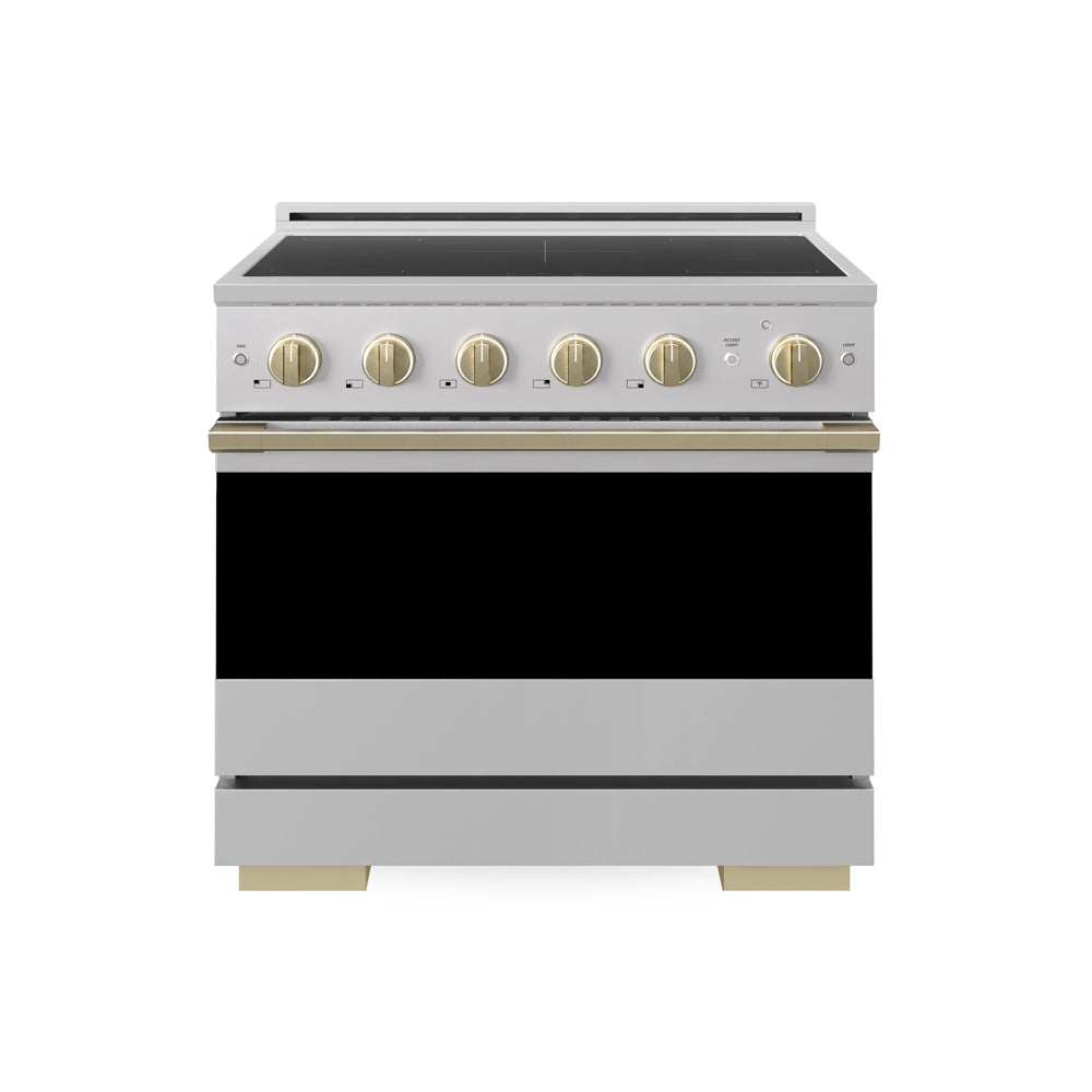 ZLINE Autograph Edition Marino 36-inch range in stainless steel and champagne bronze accents MINRZ-36-CB