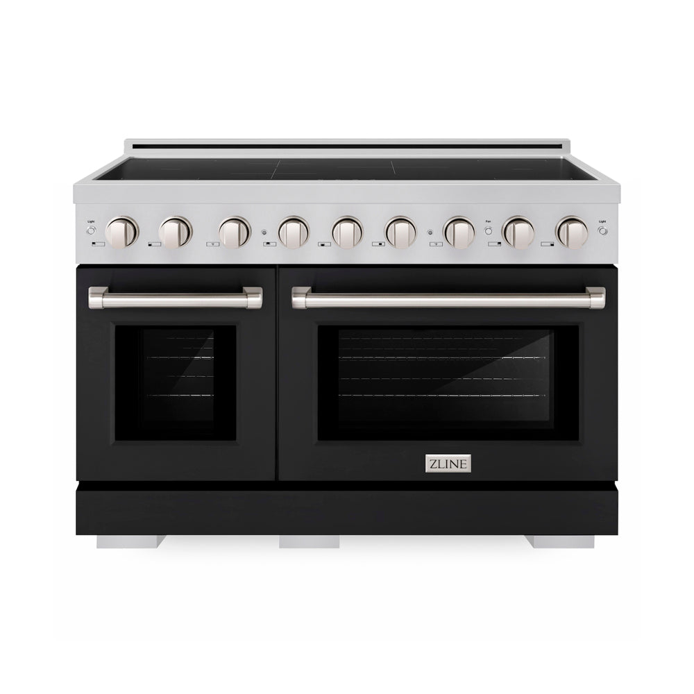 ZLINE Paramount 48-inch range in stainless steel with black matte door SINR-BLM-48