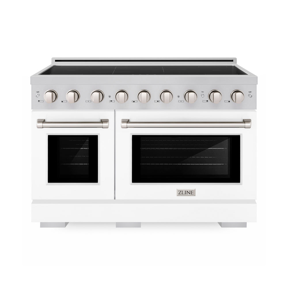 ZLINE Paramount 48-inch range in stainless steel with white matte door SINR-WM-48