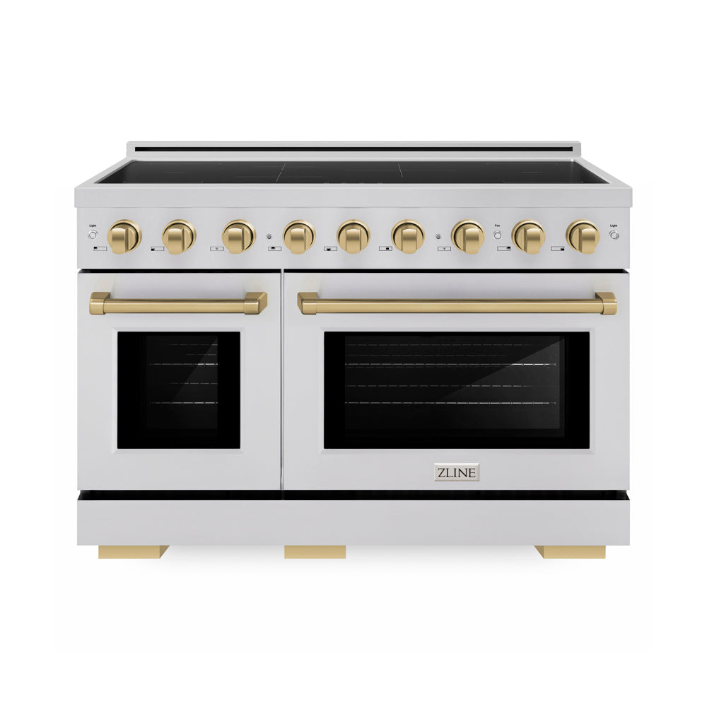ZLINE Autograph Edition Paramount 48-inch range in stainless steel and champagne bronze accents SINRZ-48-CB