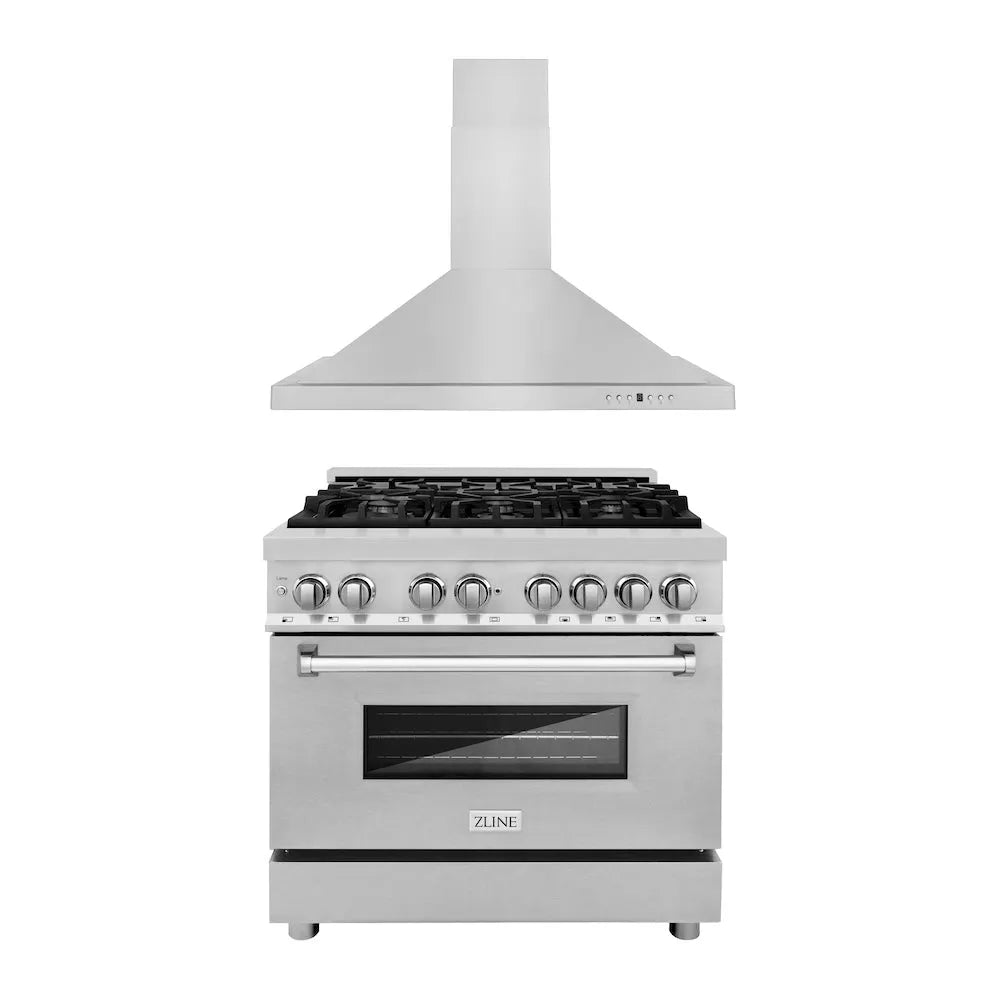 ZLINE 36-inch kitchen package 2KP-RASNRH36