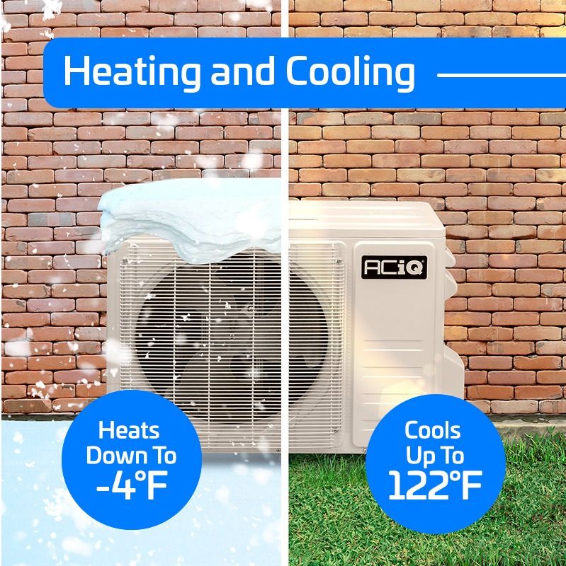 ACiQ 24,000 BTU 21 SEER2 ACiQ Essentials Single Zone Wall Mounted Mini Split System - Black w/ WiFi - 230V| R454B