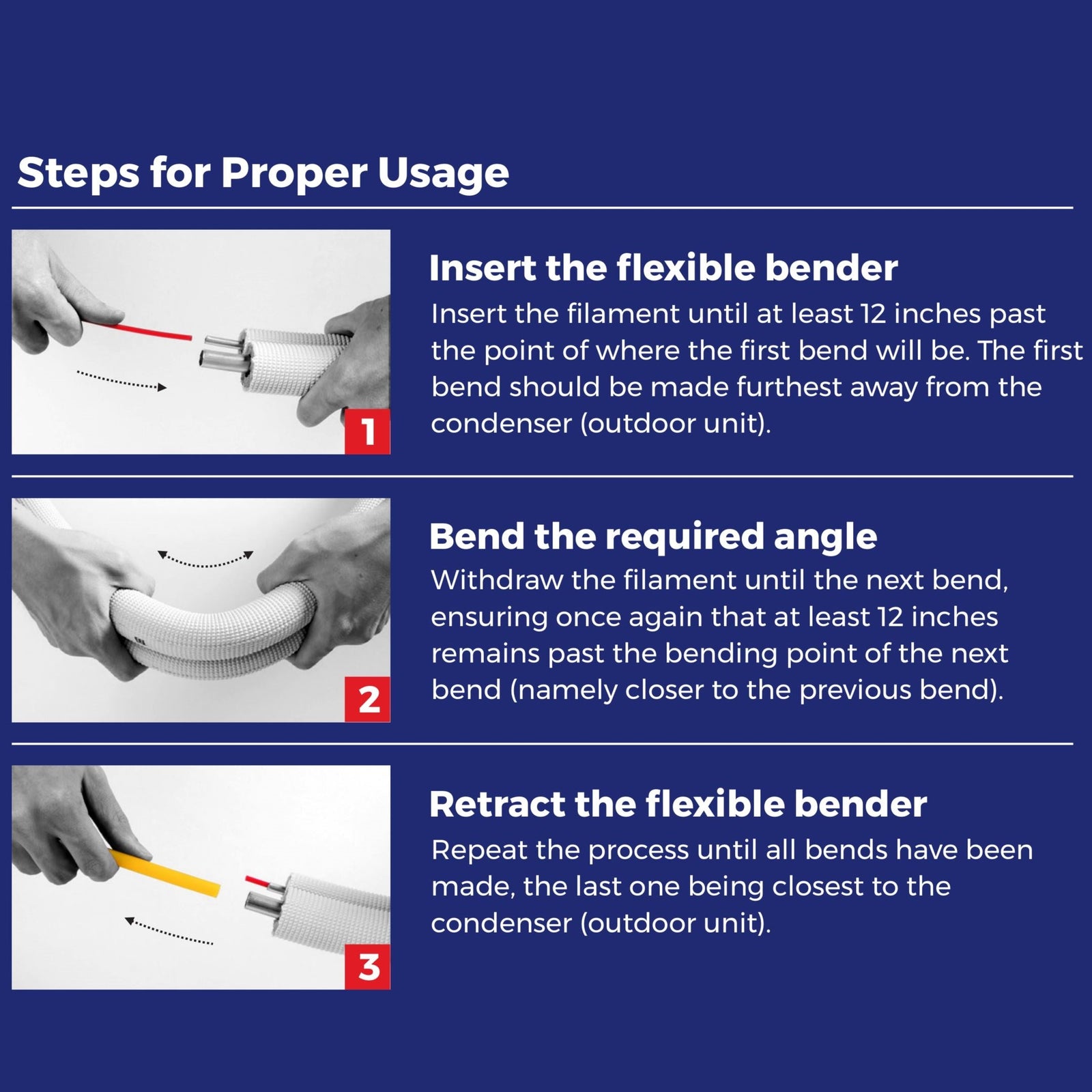 Pioneer BendAid™ Flexible Easy Bender Kit for Split System Copper Linesets - 13 Ft.